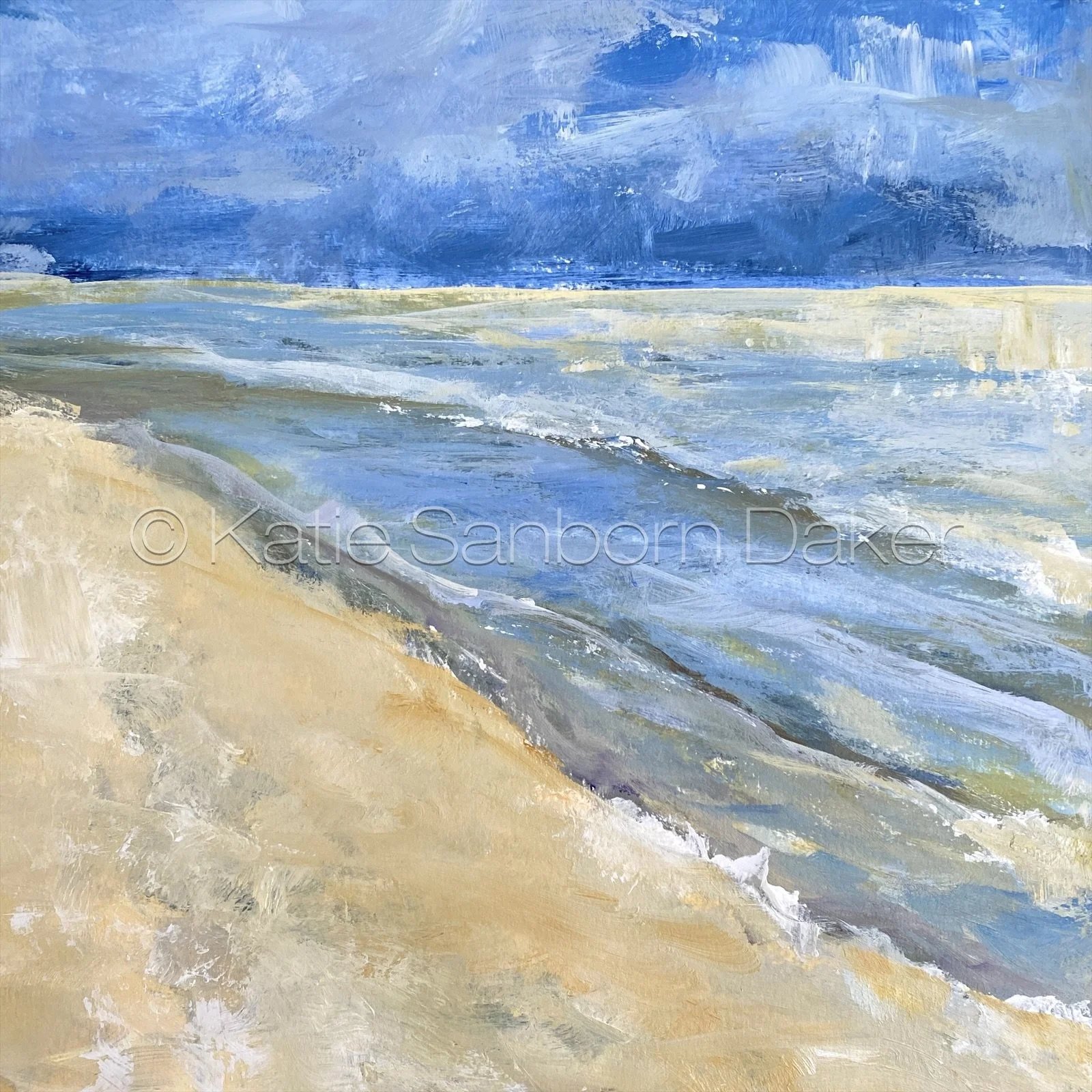 "Apricity" Study: 10"x10" acrylic on paper