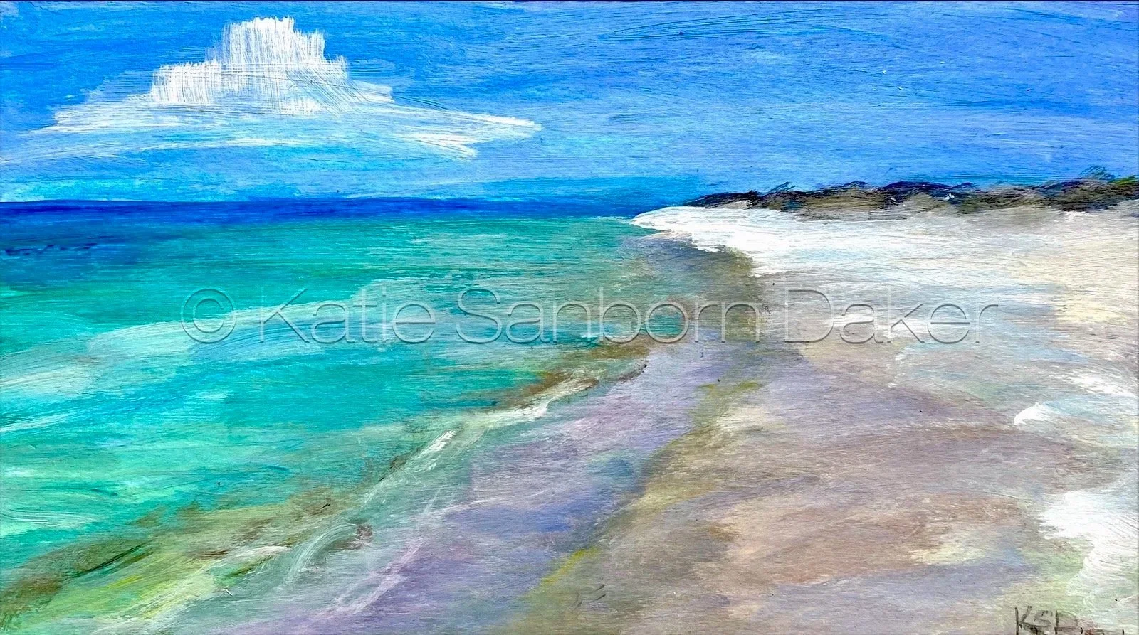 "Morning Walk":  13.5"x7.5" oil on board