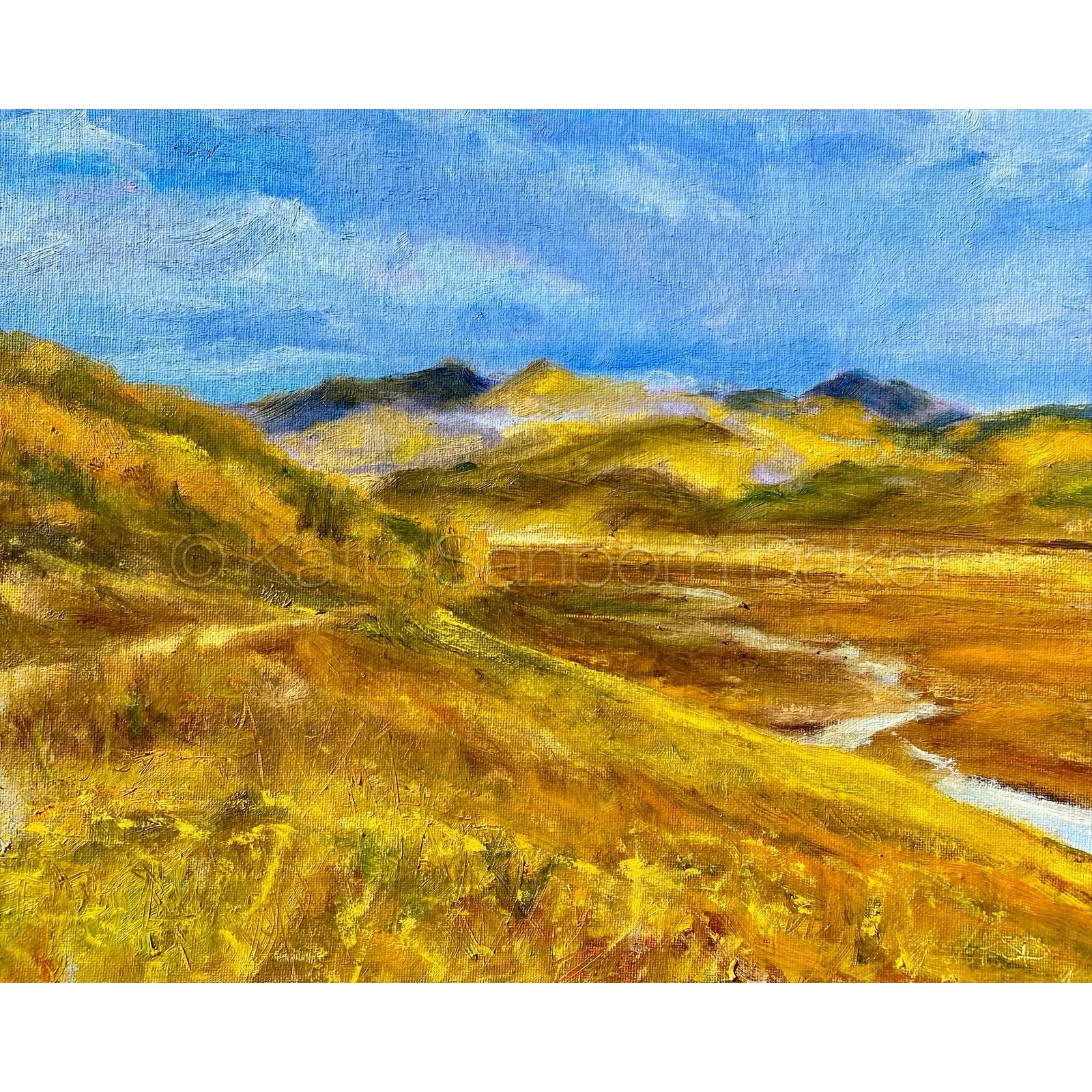 "Brush Creek", oil on canvas panel, 14"x11", c. Katie Sanborn Daker