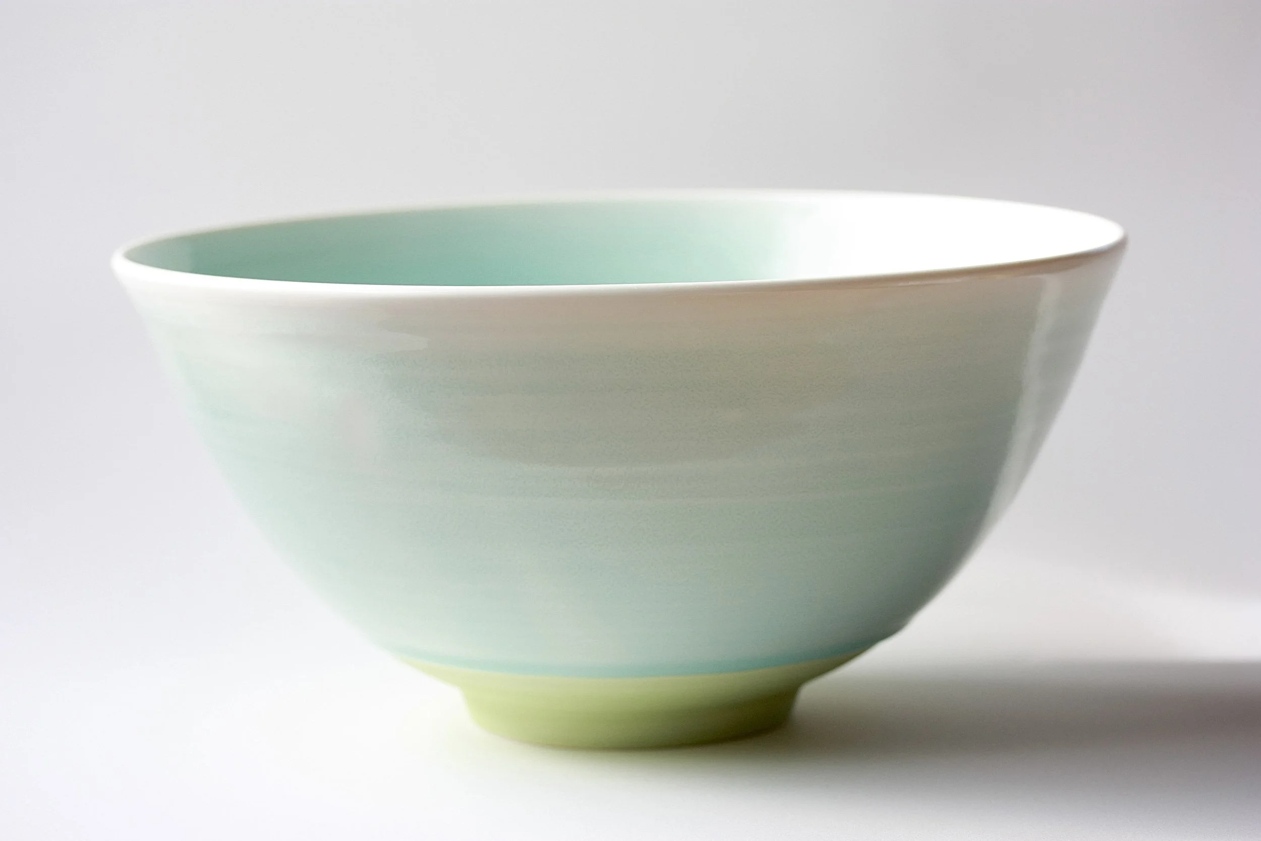 Porcelain large Fruit / Salad Bowl, lime