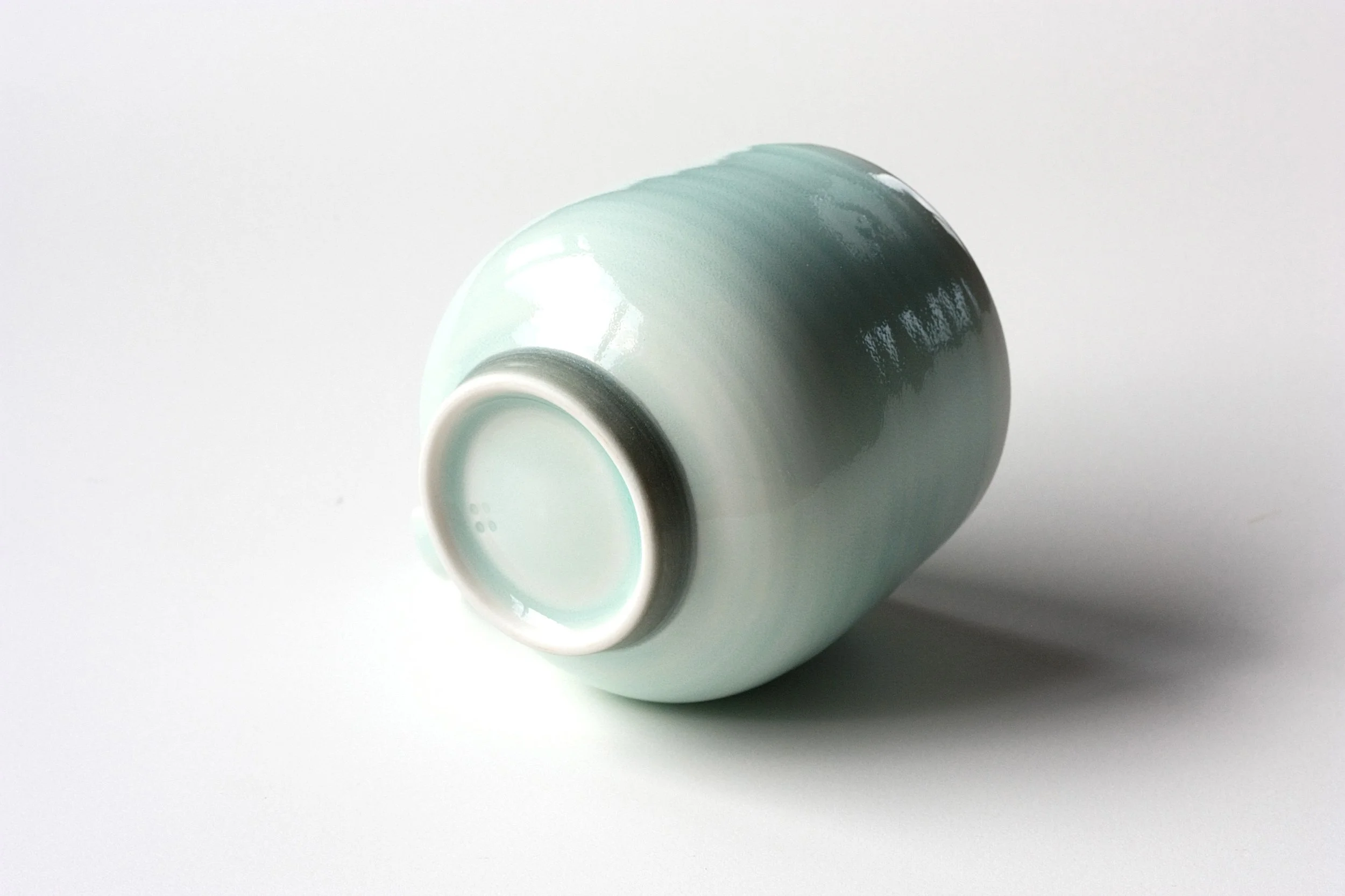 Porcelain cup, green foot