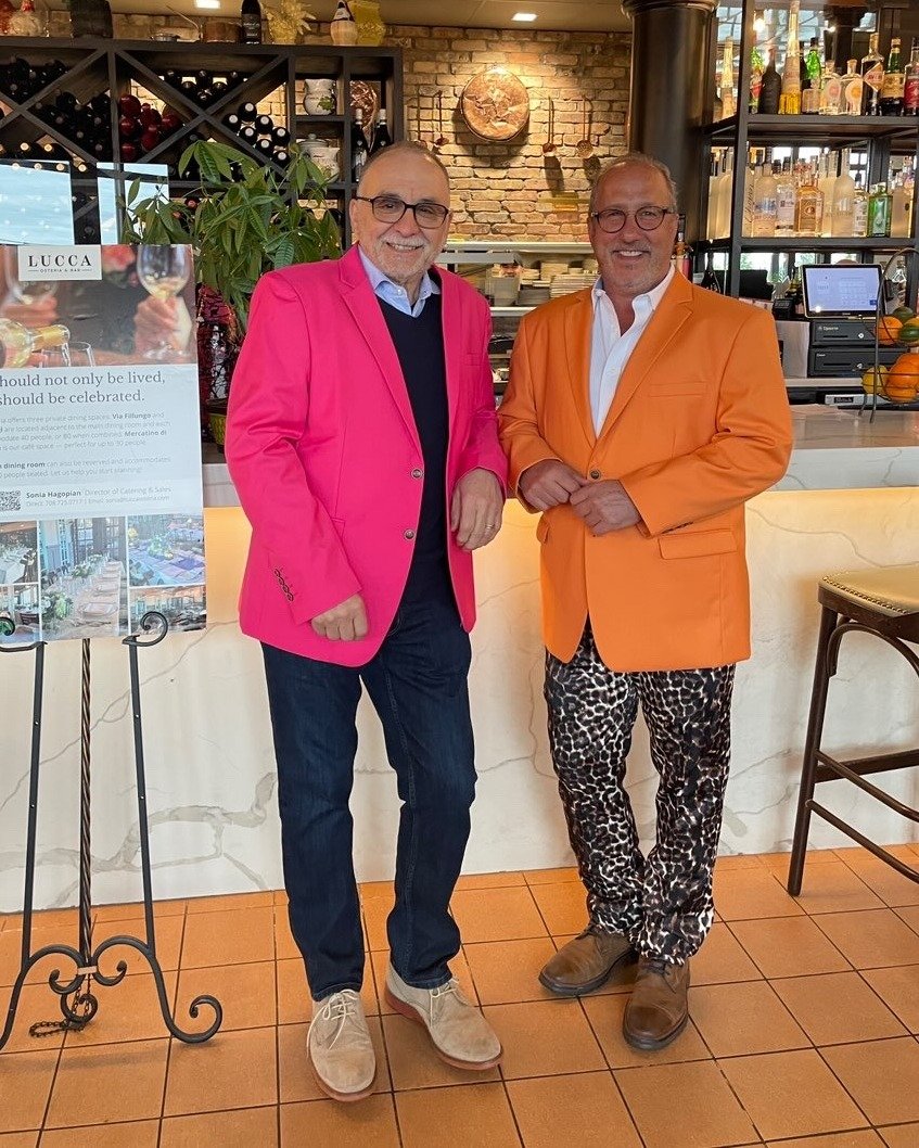 Dressed to impress, Claudio and Steven brought some vibrant flair to the @illinoisrestaurants 45th Annual Neon Jungle-themed Chef&rsquo;s Table event last week. Cheers to the duo who knows that leading the industry is not just about the food &mdash; 