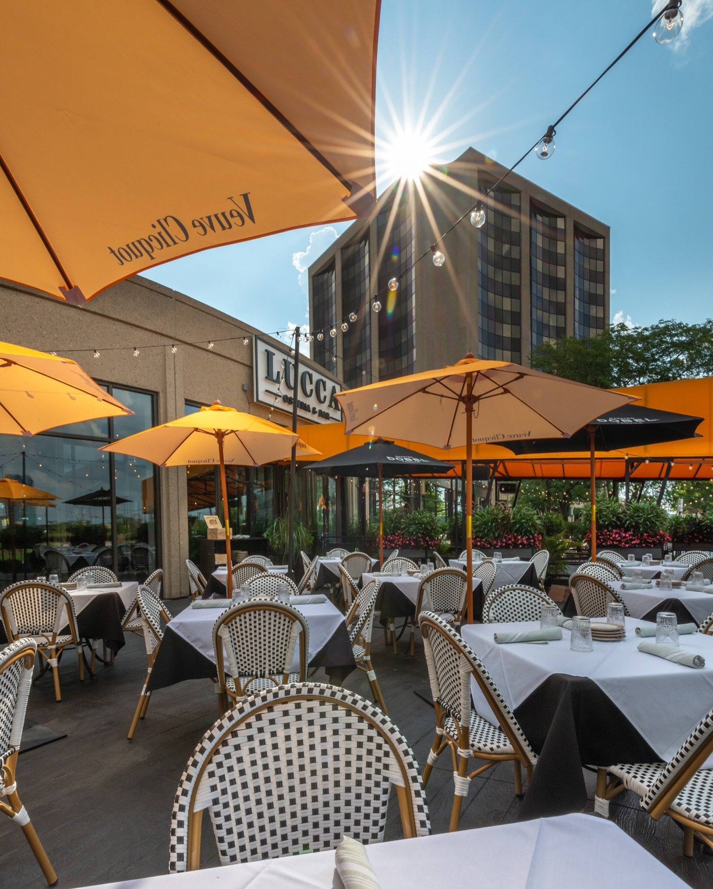 Patio season is here! What a gorgeous day ☀️ #luccaoakbrook