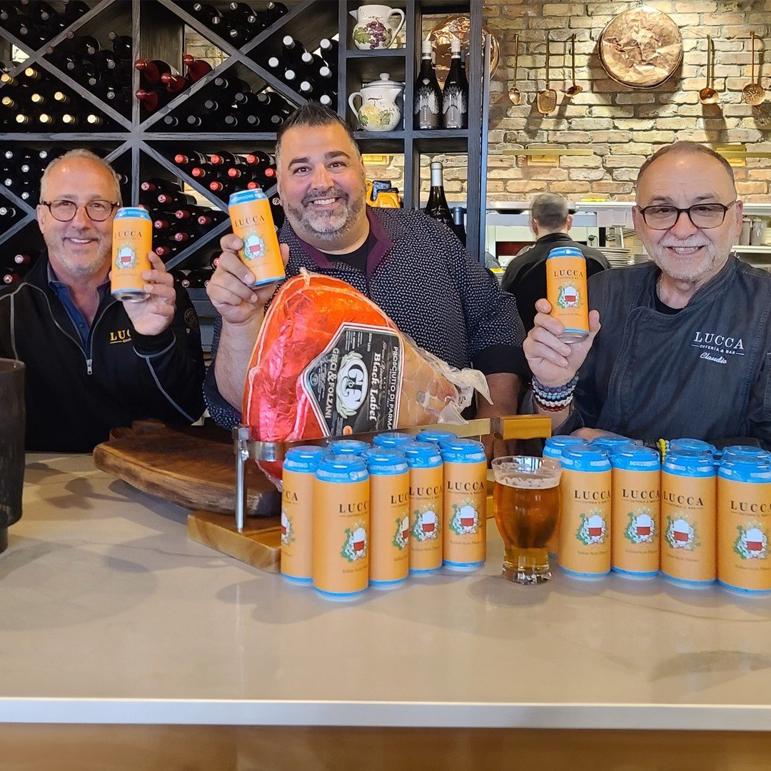 We&rsquo;re thrilled to unveil our very own custom beer! Try the Lucca Italian Pilsner, brewed in collaboration with @mikerphonebrewing out of Elk Grove Village. #luccaosteria 

#luccaoakbrook #luccapilsner #custombeer #pilsner #lucca #collaboration 