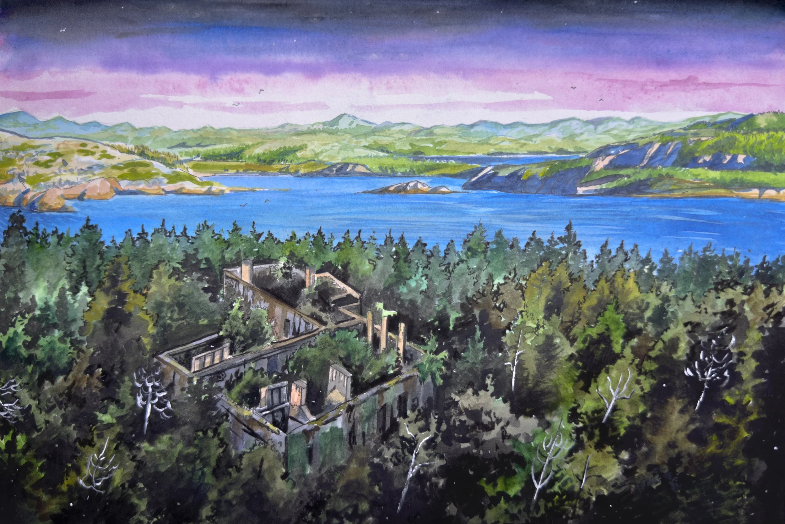 North Shore Dream - 8" x 10" watercolor on paper 2021