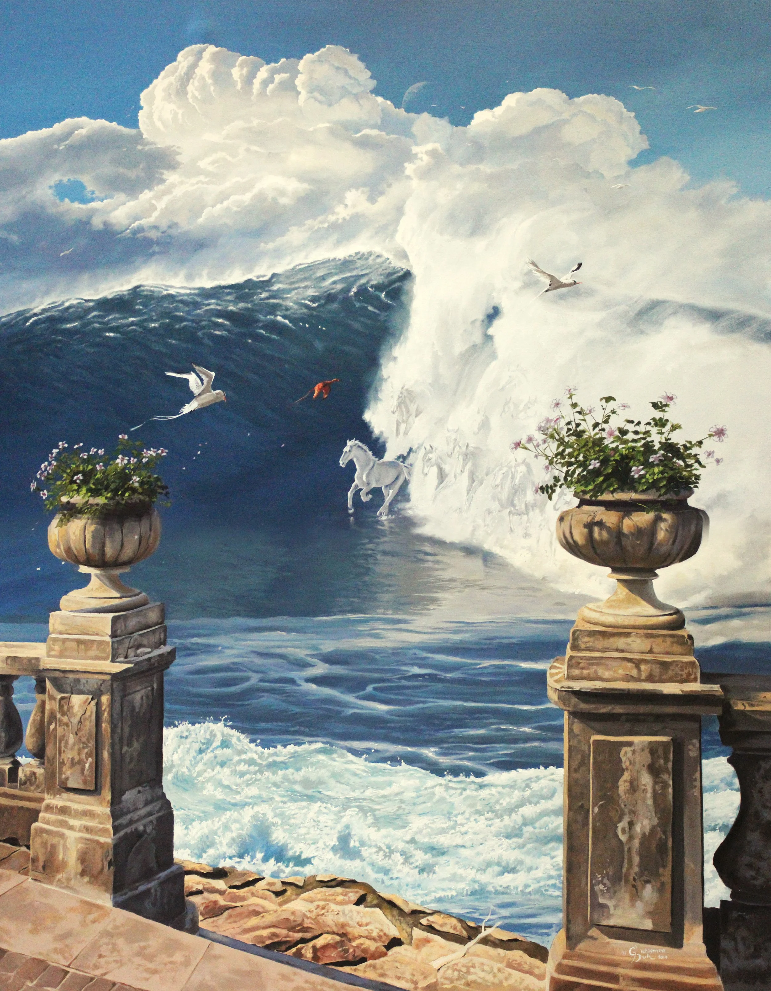 Wave Commission - 60" x 48" oil on canvas 2019