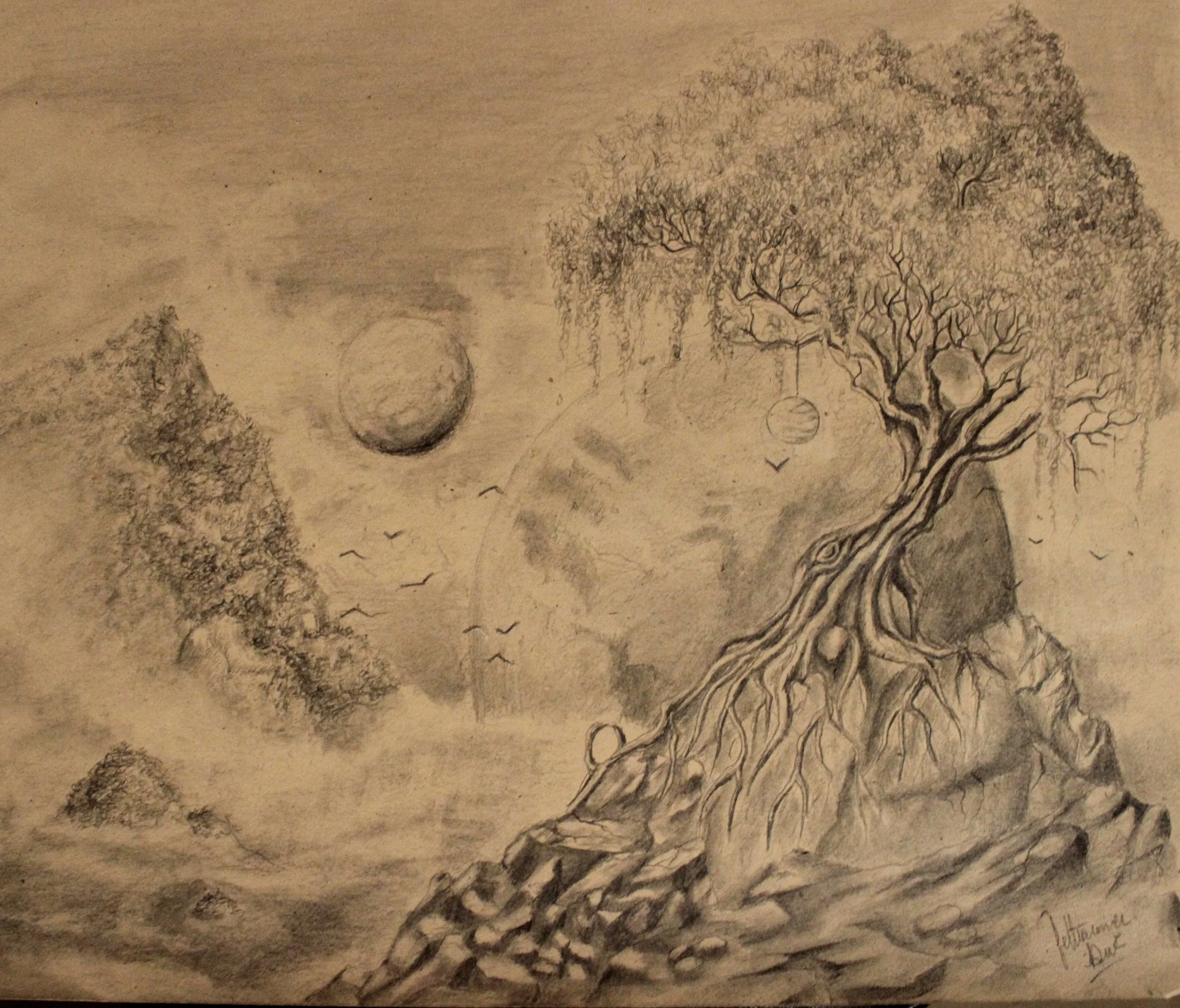 Tree of Life Sketch - 8" x 11" pencil on paper 2011