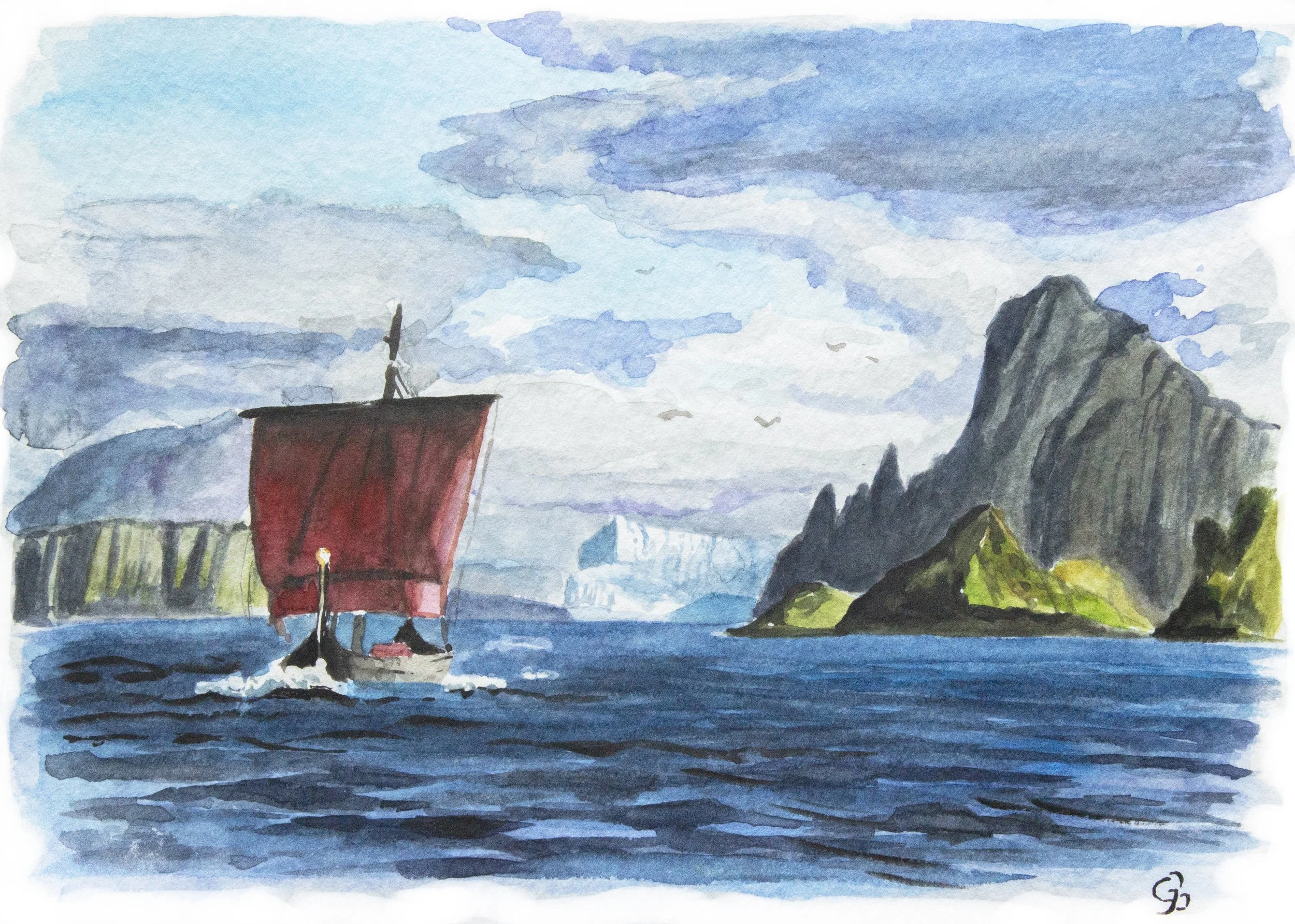 Vinland - 5" x 7" watercolor on paper 2020