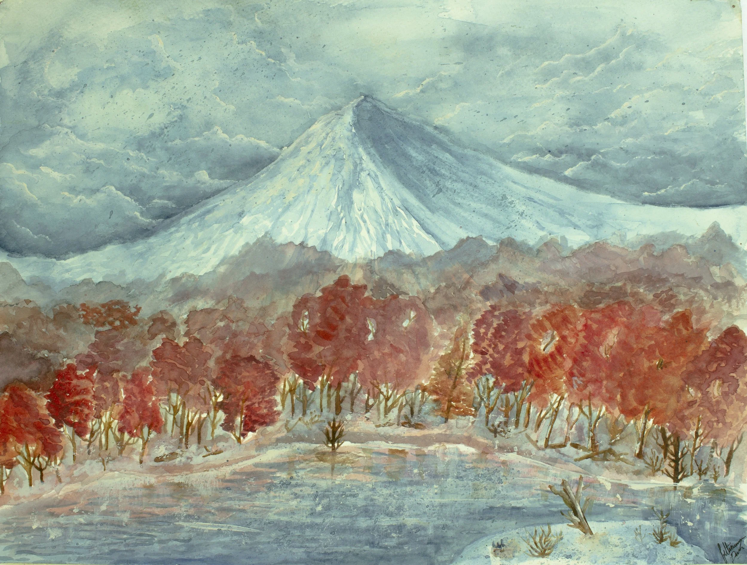 Ice Mountain - 14" x 18" watercolour on paper 2010
