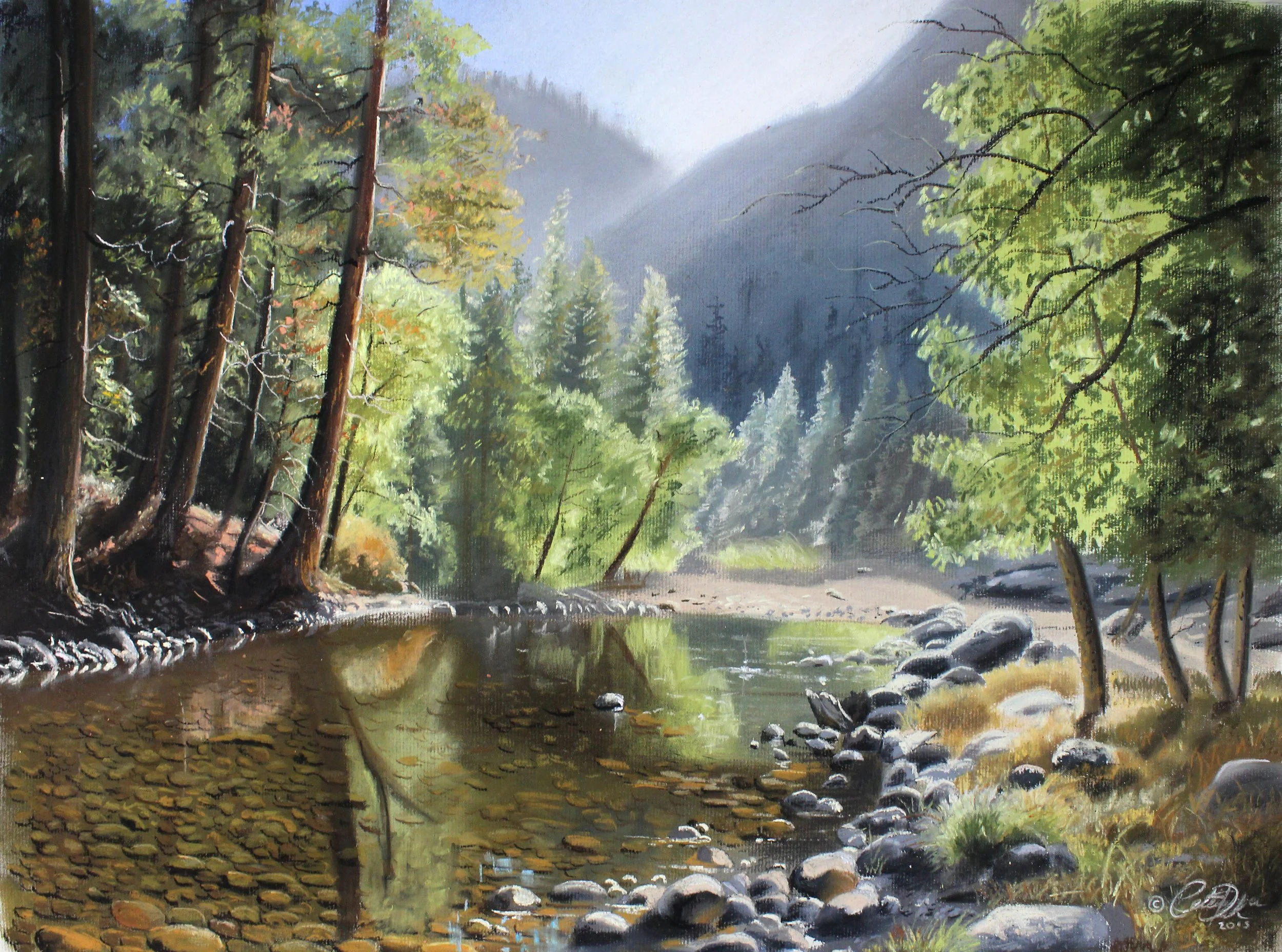River - 18" x 24" pastel on paper 2013