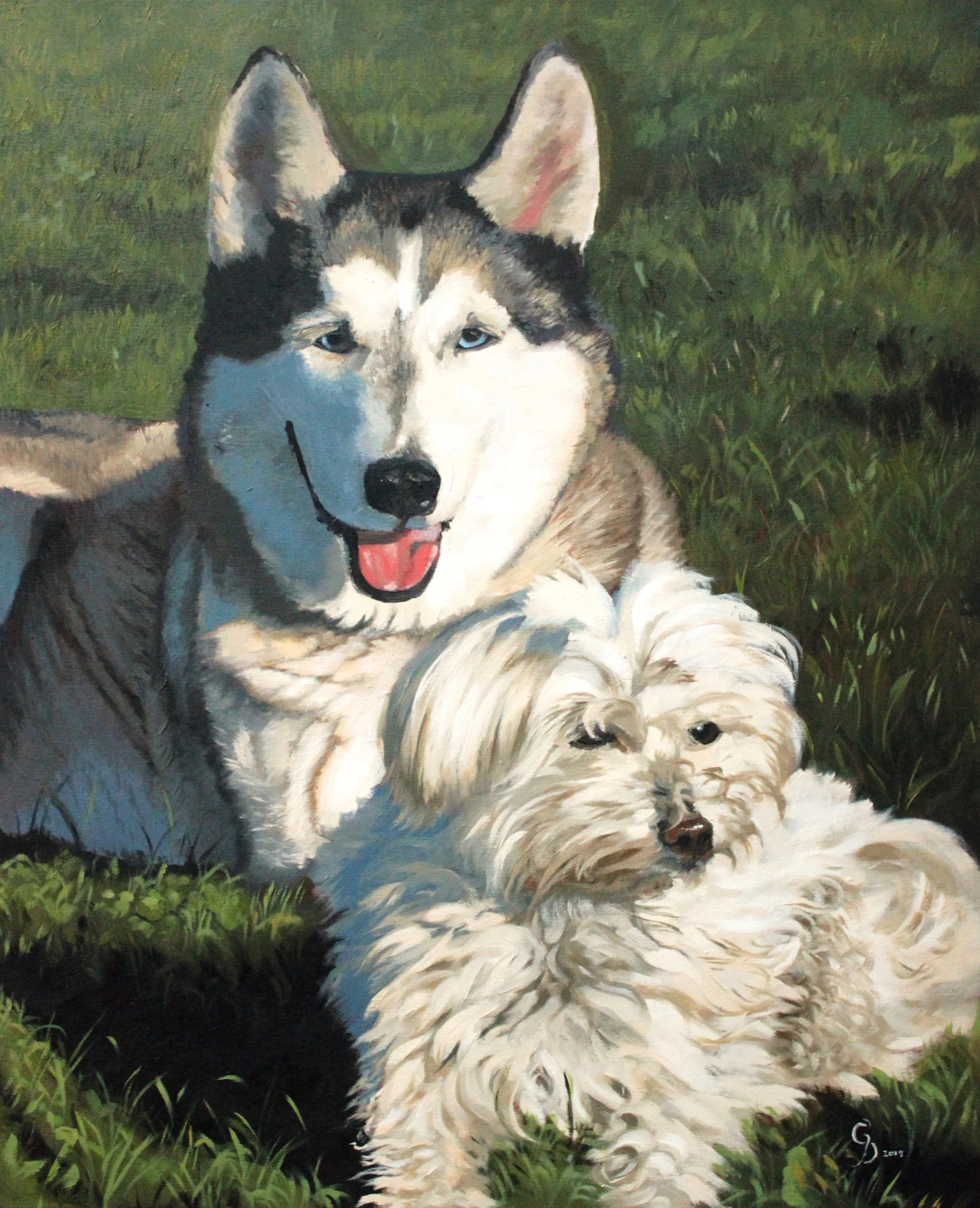 Dogs Commission - 20" x 16" oil on canvas 2019