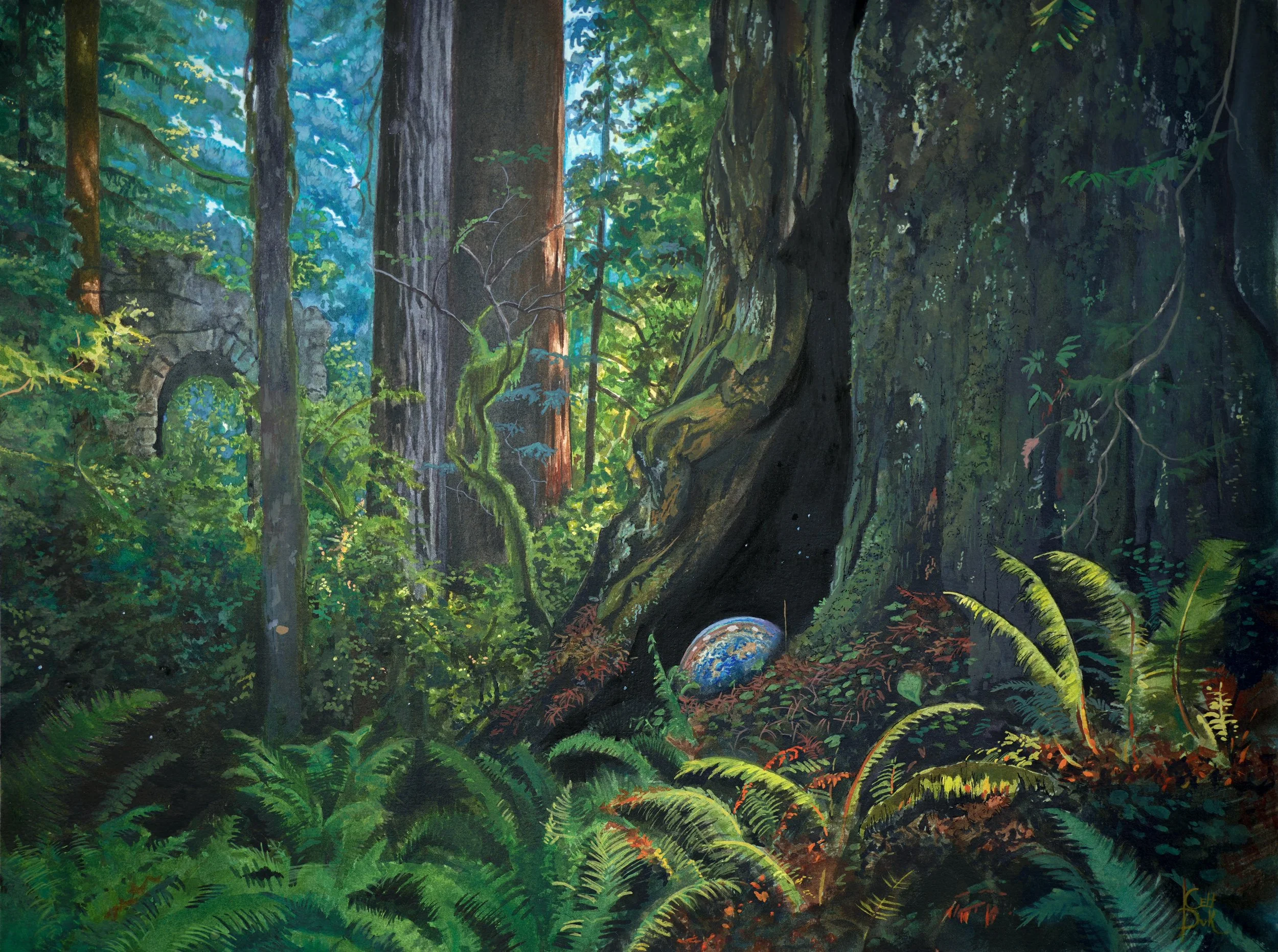 Redwood Forest - 12" x 16" watercolor on paper 2025