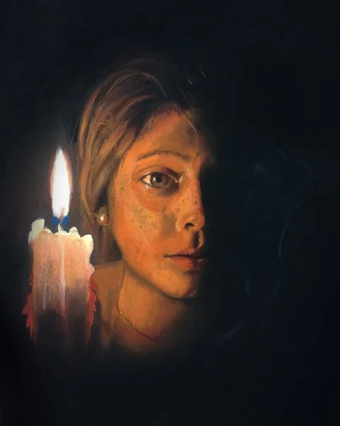 Untitled - 20" x 16" pastel on board 2015