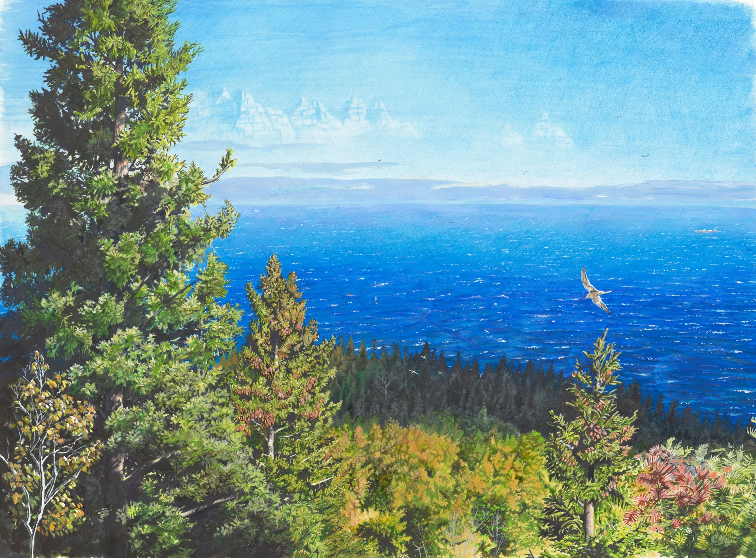 Beyond Limits - 22" x 30" watercolor / mixed media on paper 2020
