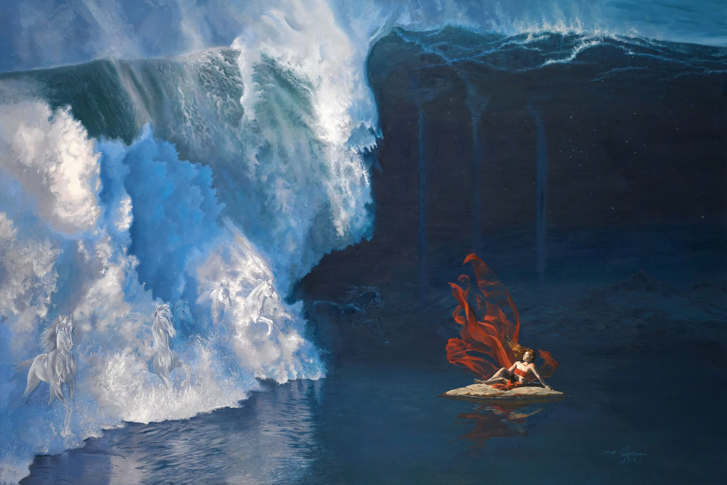 Surreal Wave - 40" x 60" oil on canvas 2018