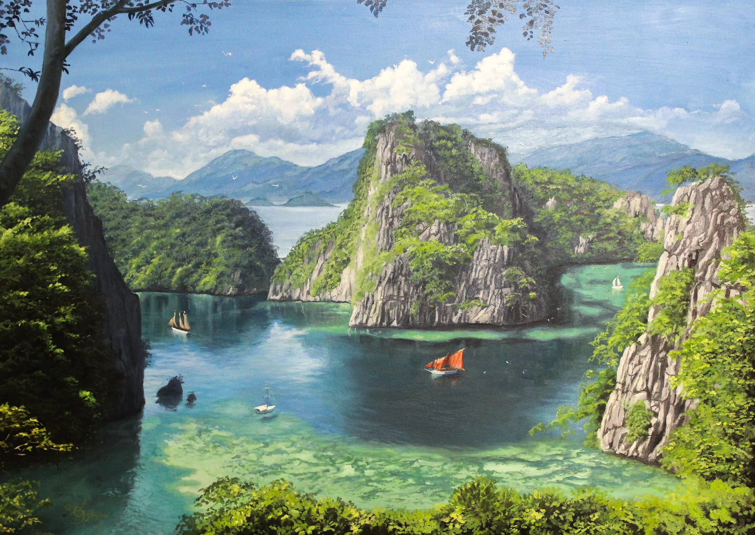 Tropical Islands - 18" x 24" oil on canvas 2016