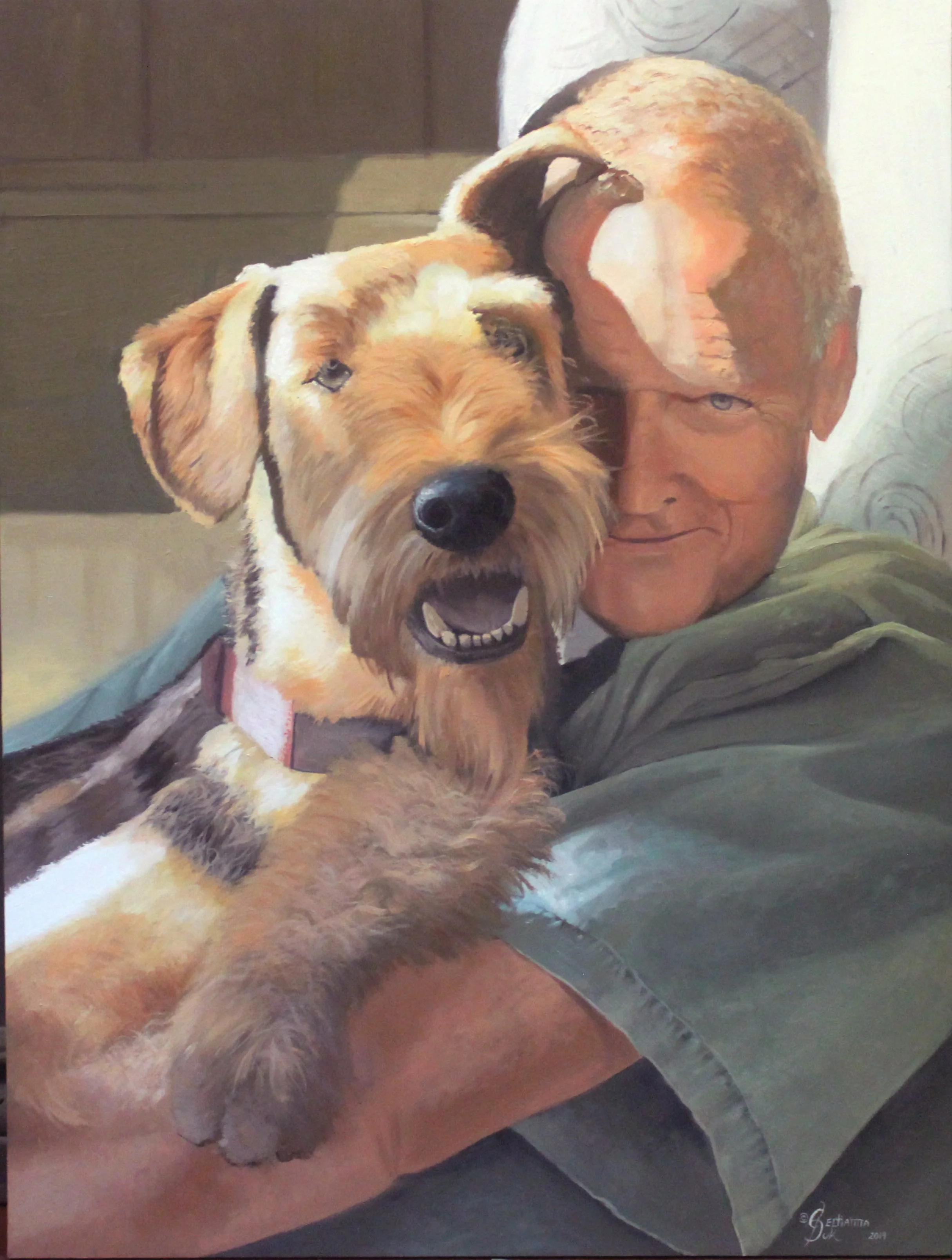 Airdale Commission 2 - 20" x 16" oil on canvas 2019