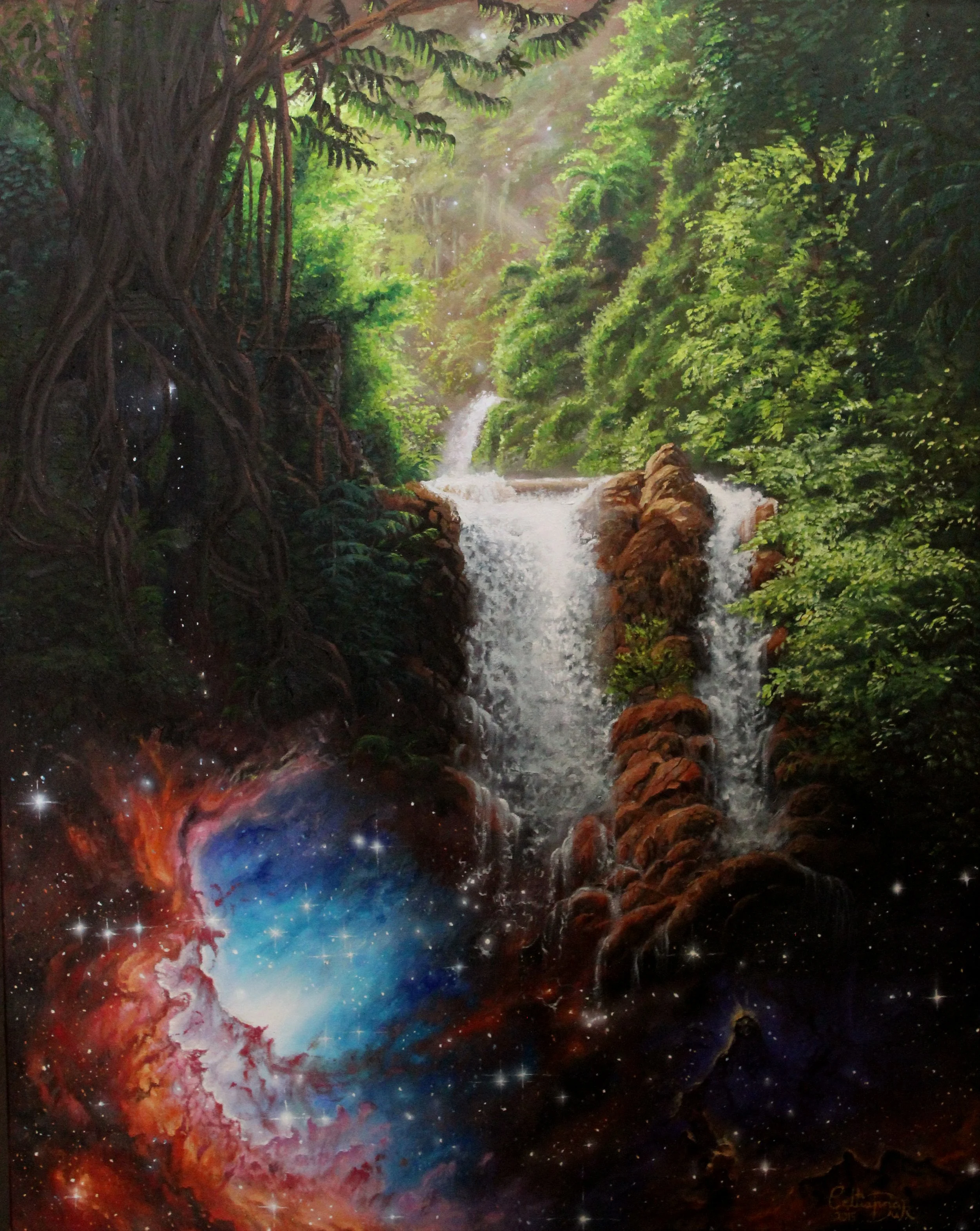 Hidden Waterfall - 24" x 18" oil on canvas 2015