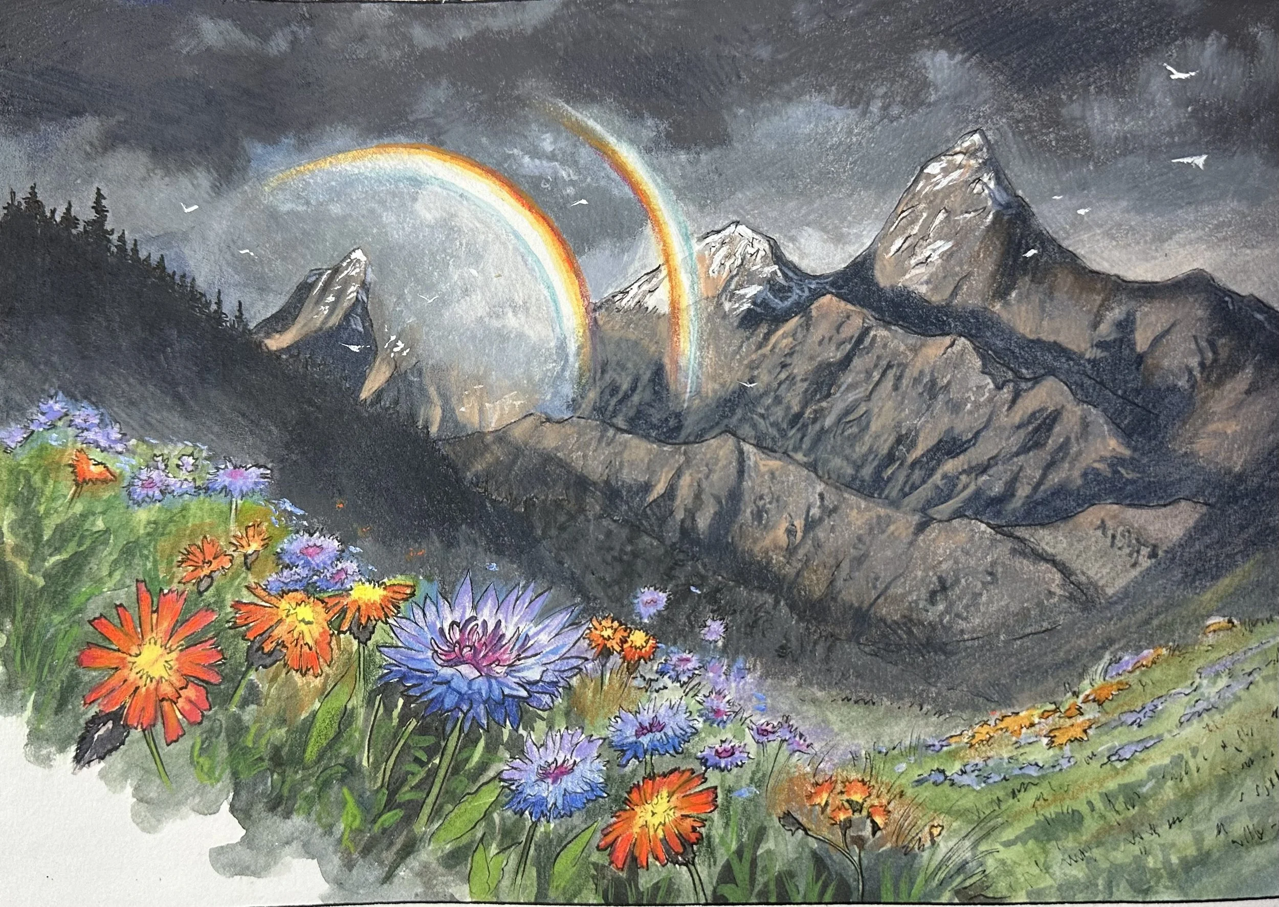 Yukon Sketch - 8" x 10" watercolor on paper 2023