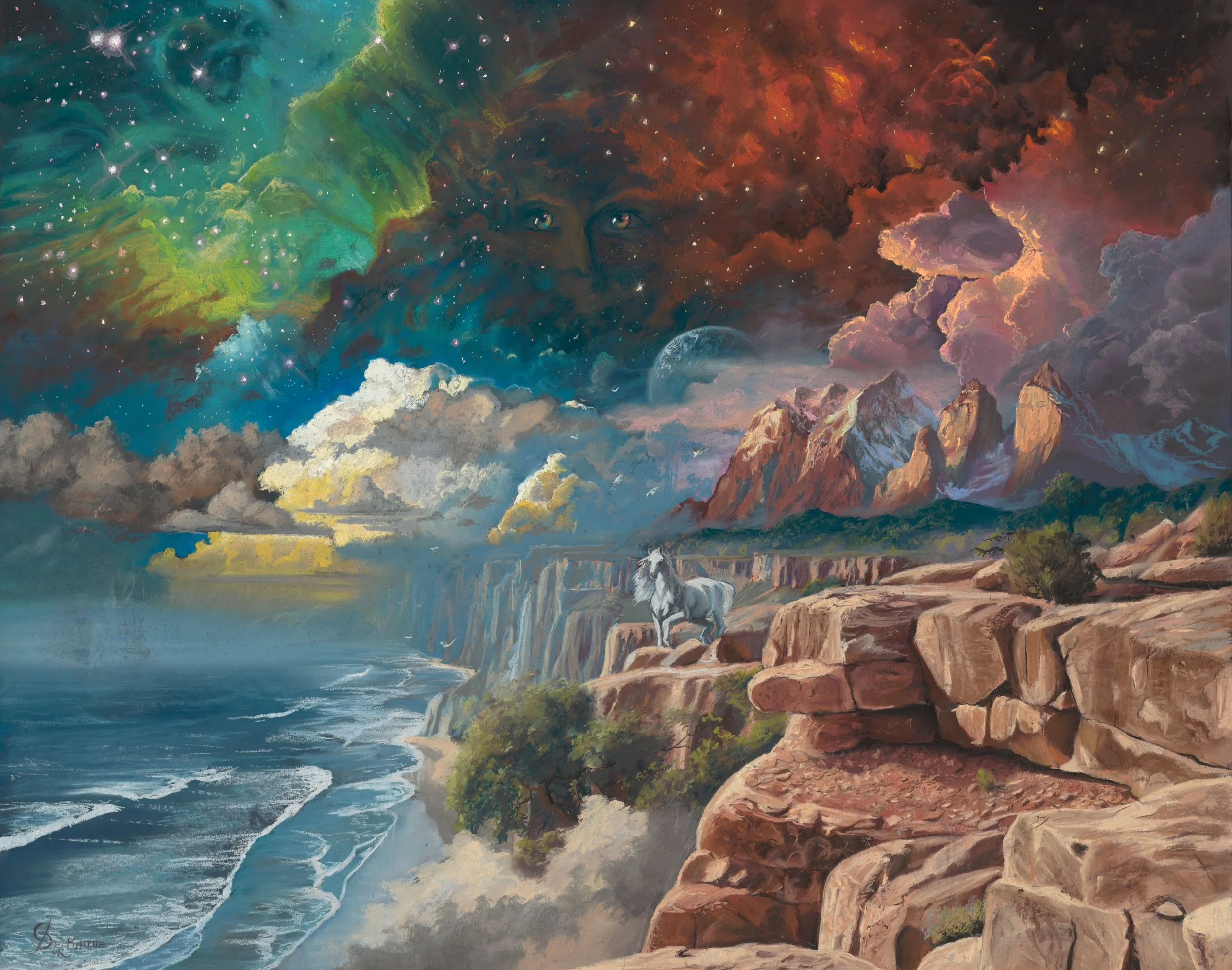 Edge of the World - 32" x 48" pastel on board 2017
