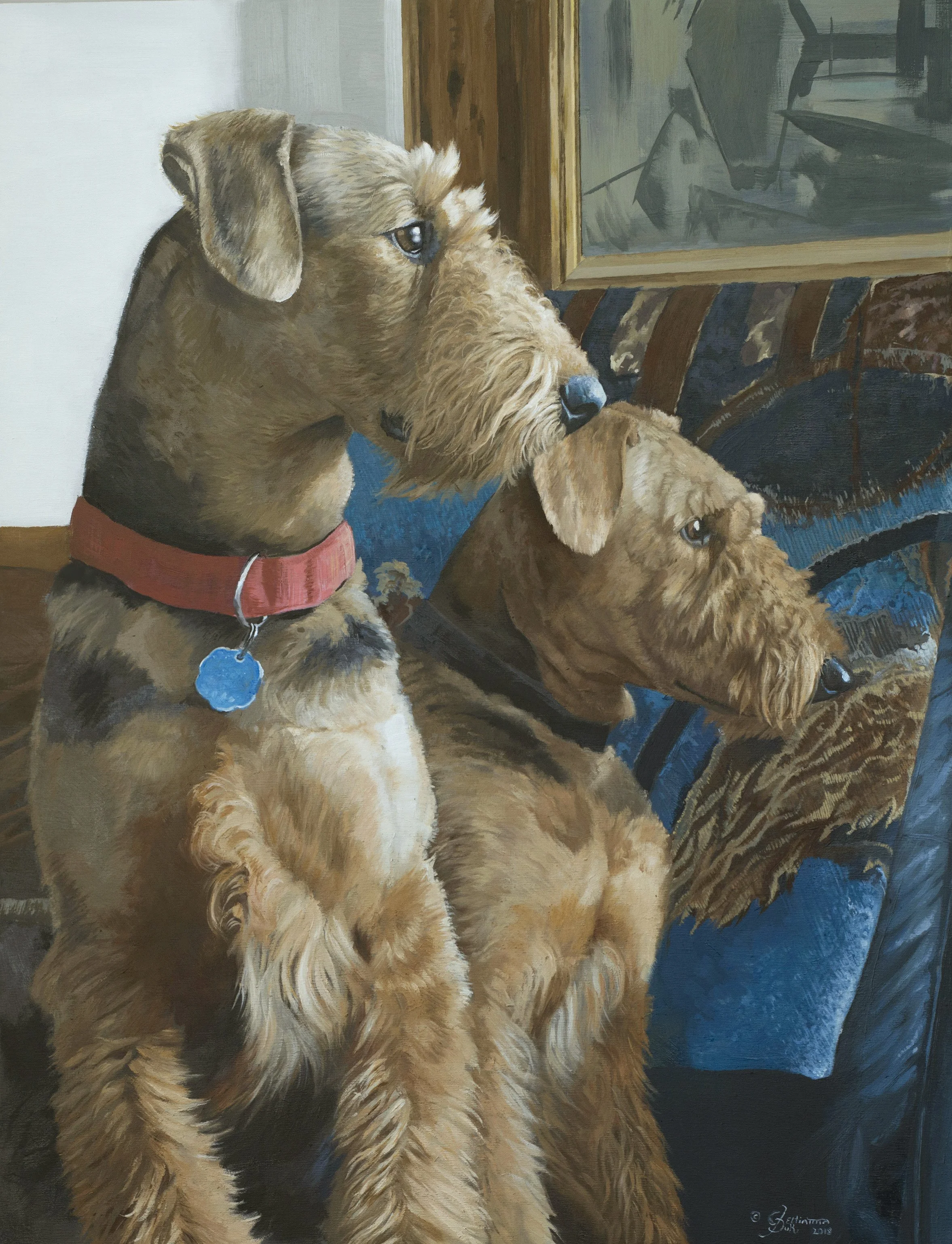 Airdale Commission - 24" x 18" oil on birch 2018