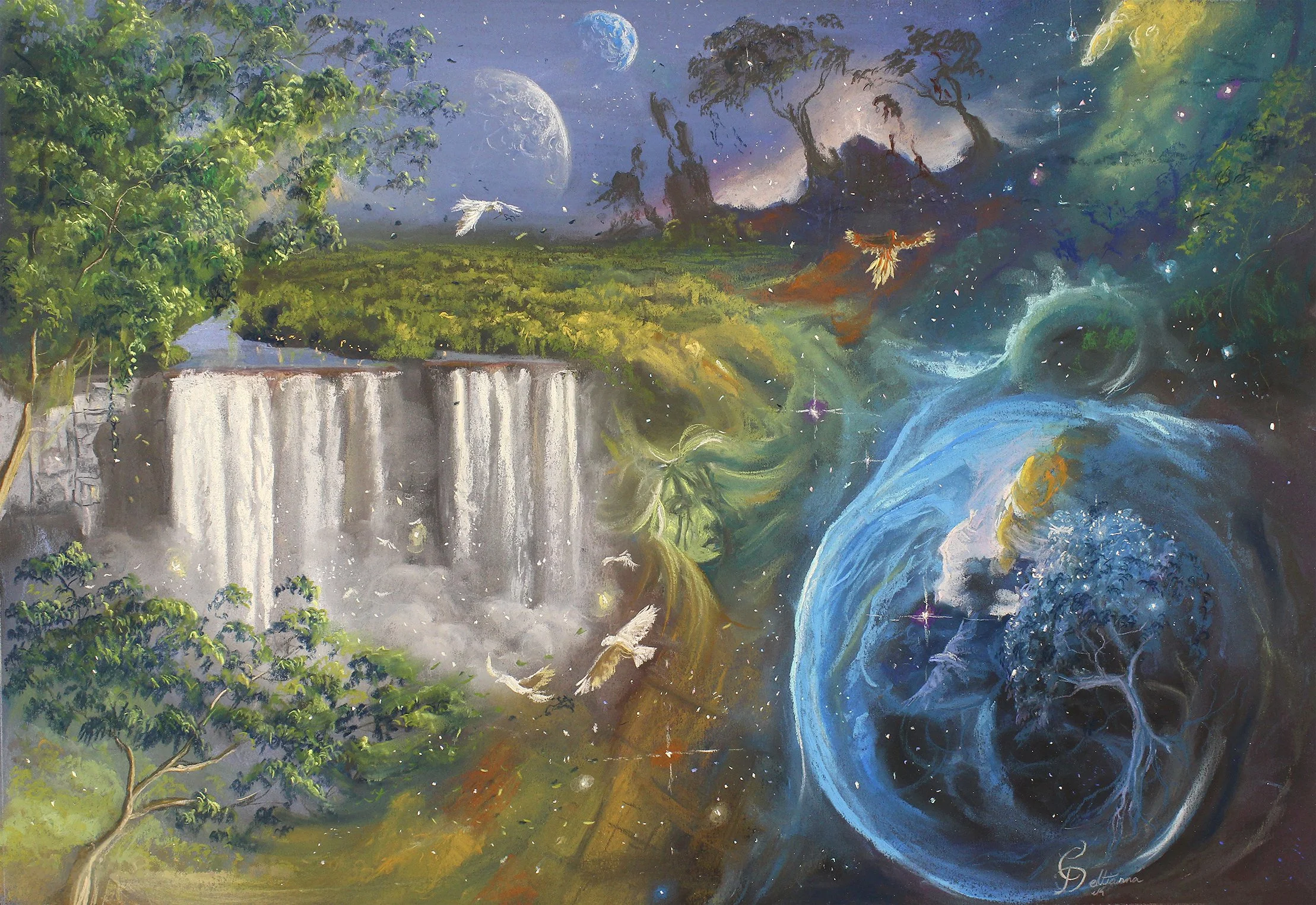 Regeneration - 12" x 16" pastel on paper 2016