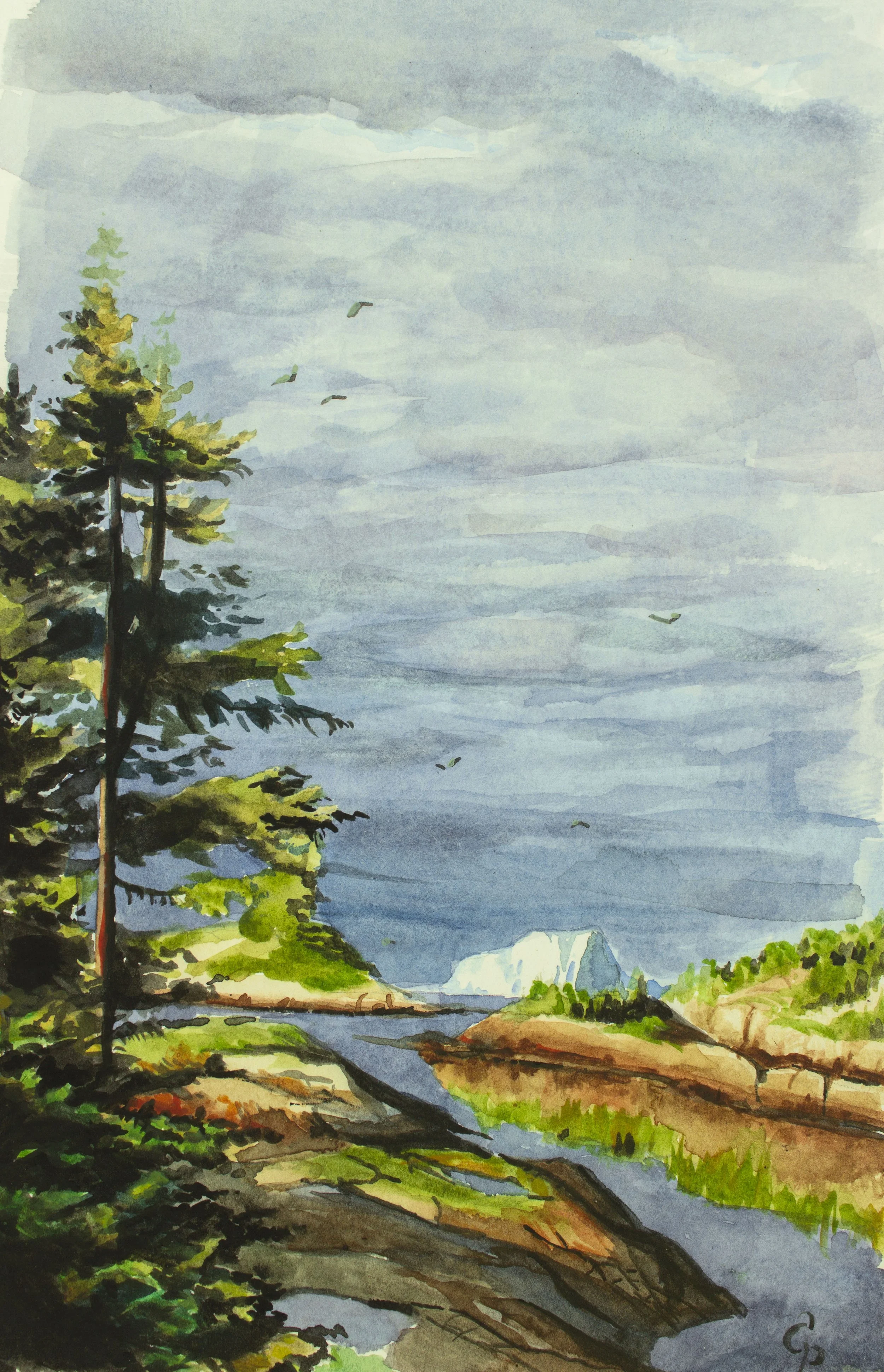Iceberg Sketch - 7" x 5" watercolour on paper 2020