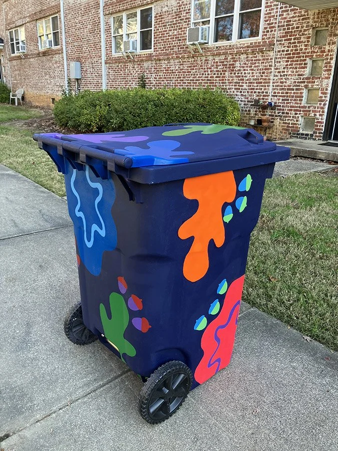"Oak City”
City of Raleigh Trash Can for Artsplosure