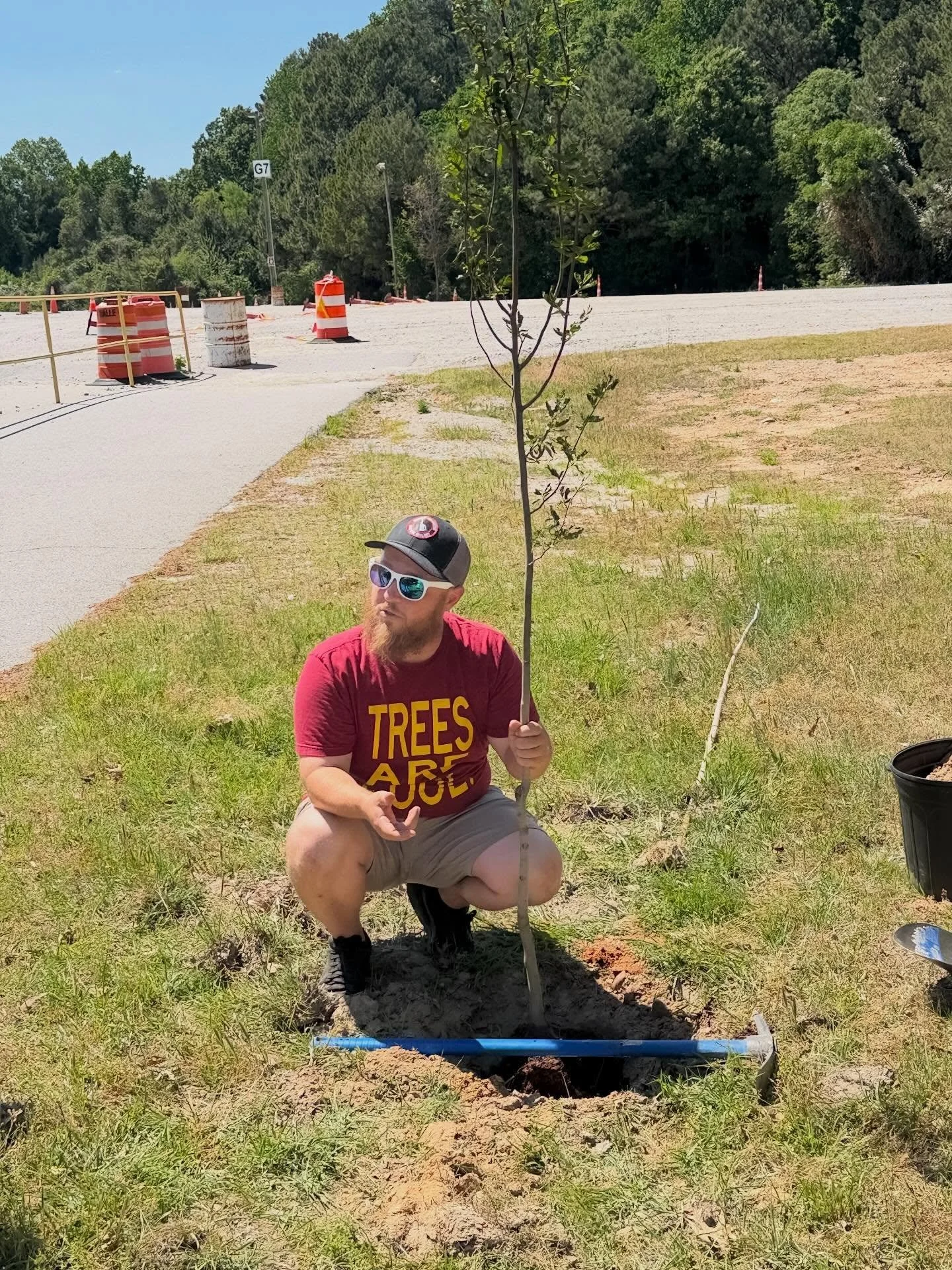 One of the coolest parts of last week&rsquo;s Earth Yay!?

We planted a tree.

Dave from Trees for the Triangle walked us through it step by step and then let us get our hands dirty and actually do it.

So next time you&rsquo;re catching a show at Co