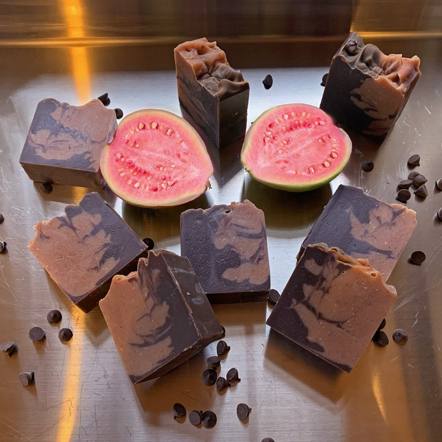guava & chocolate soap