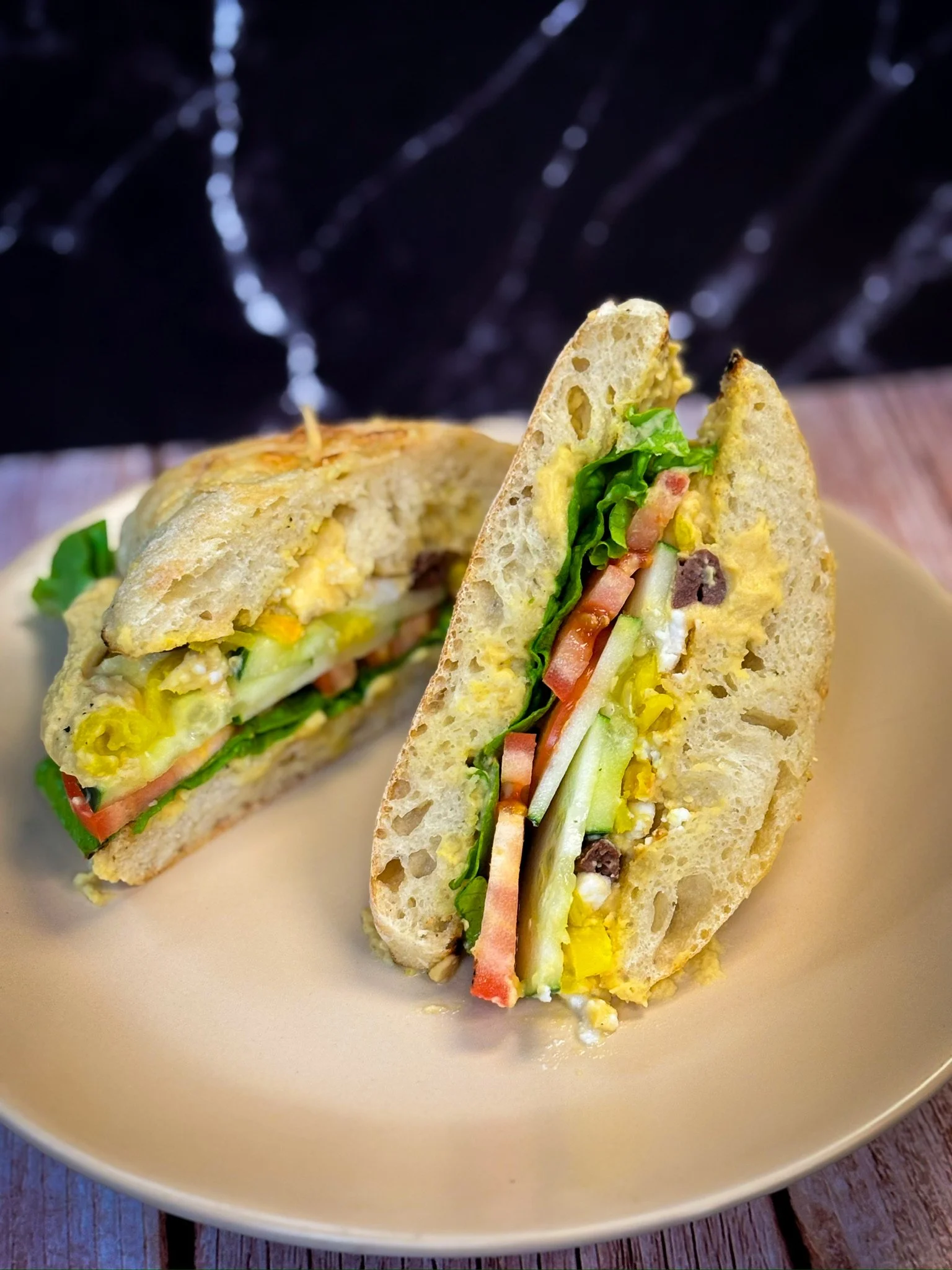 Greek Hummus Sandwich