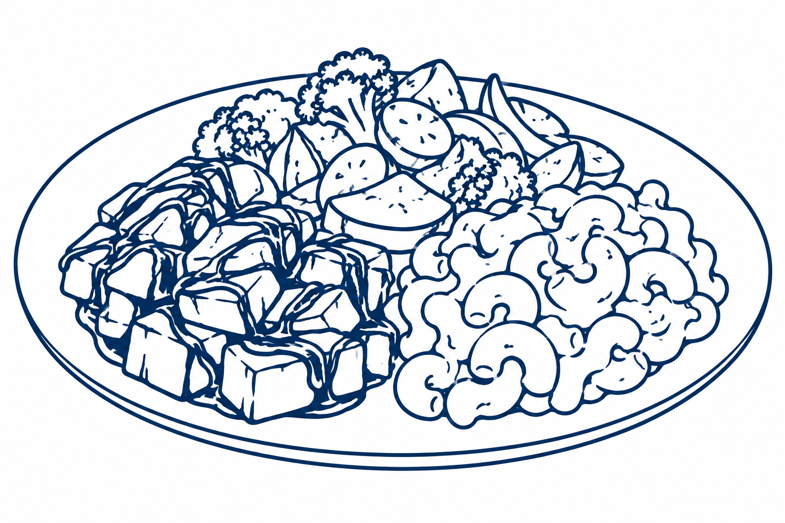 Minimalist Navy Dinner Plate.png
