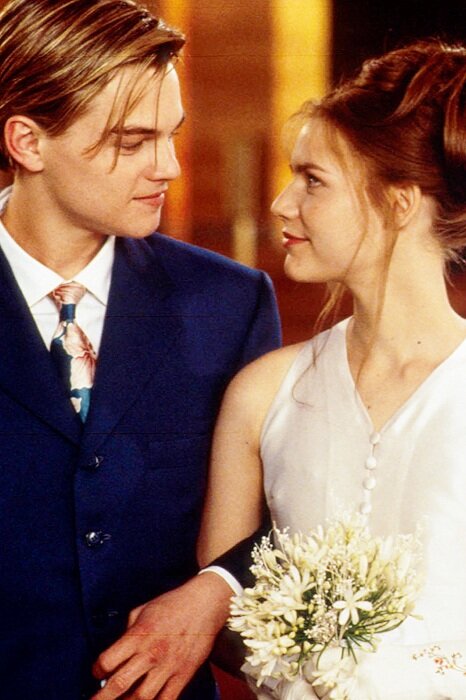 Leonardo Dicaprio and Claire Danes in Romeo and Juliet