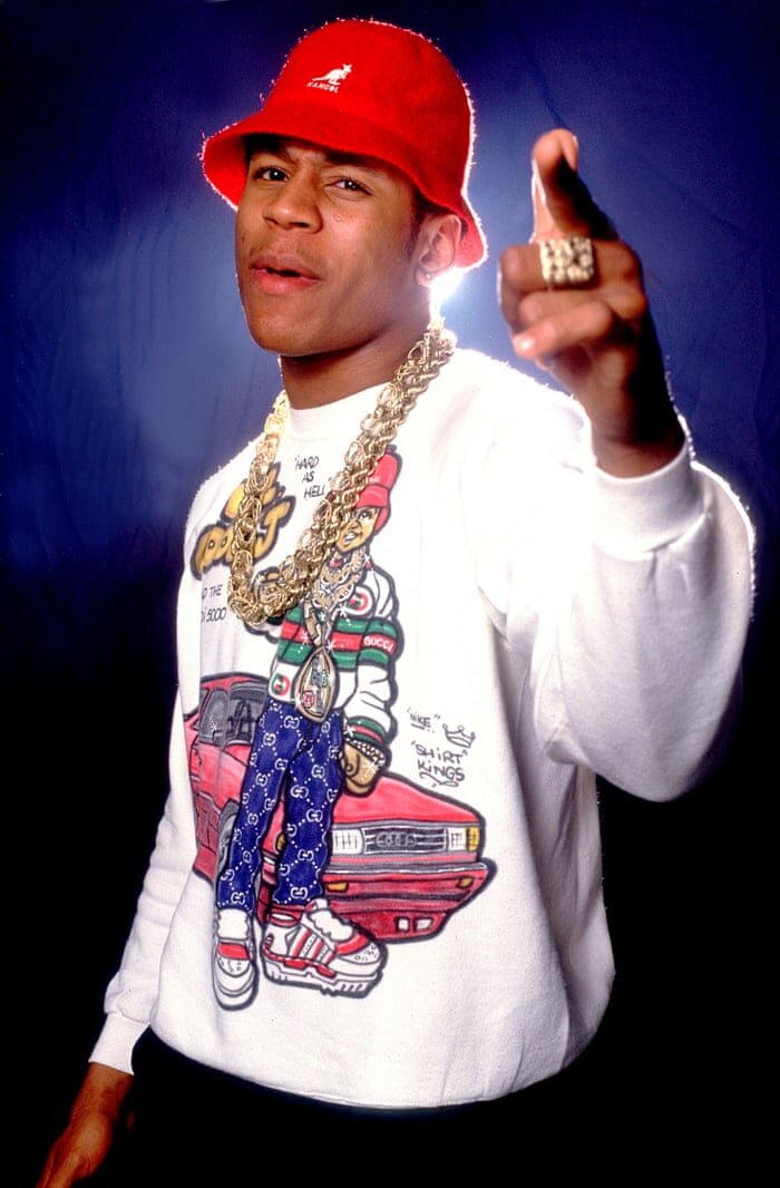 LL Cool J wearing a red Kangol Bermuda Casual hat, 1988