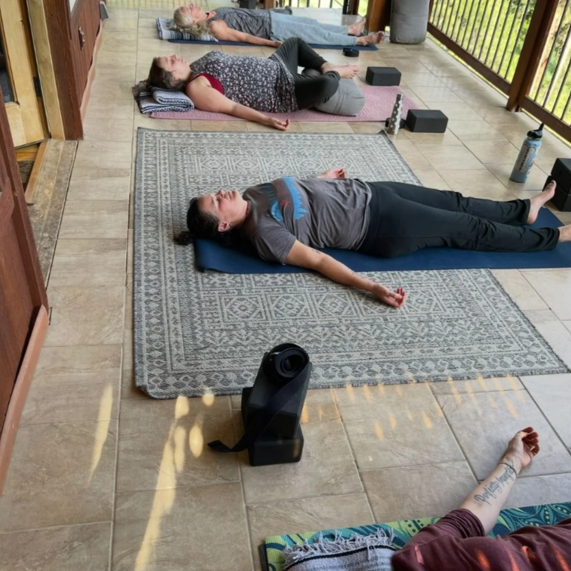 Outdoor savasana