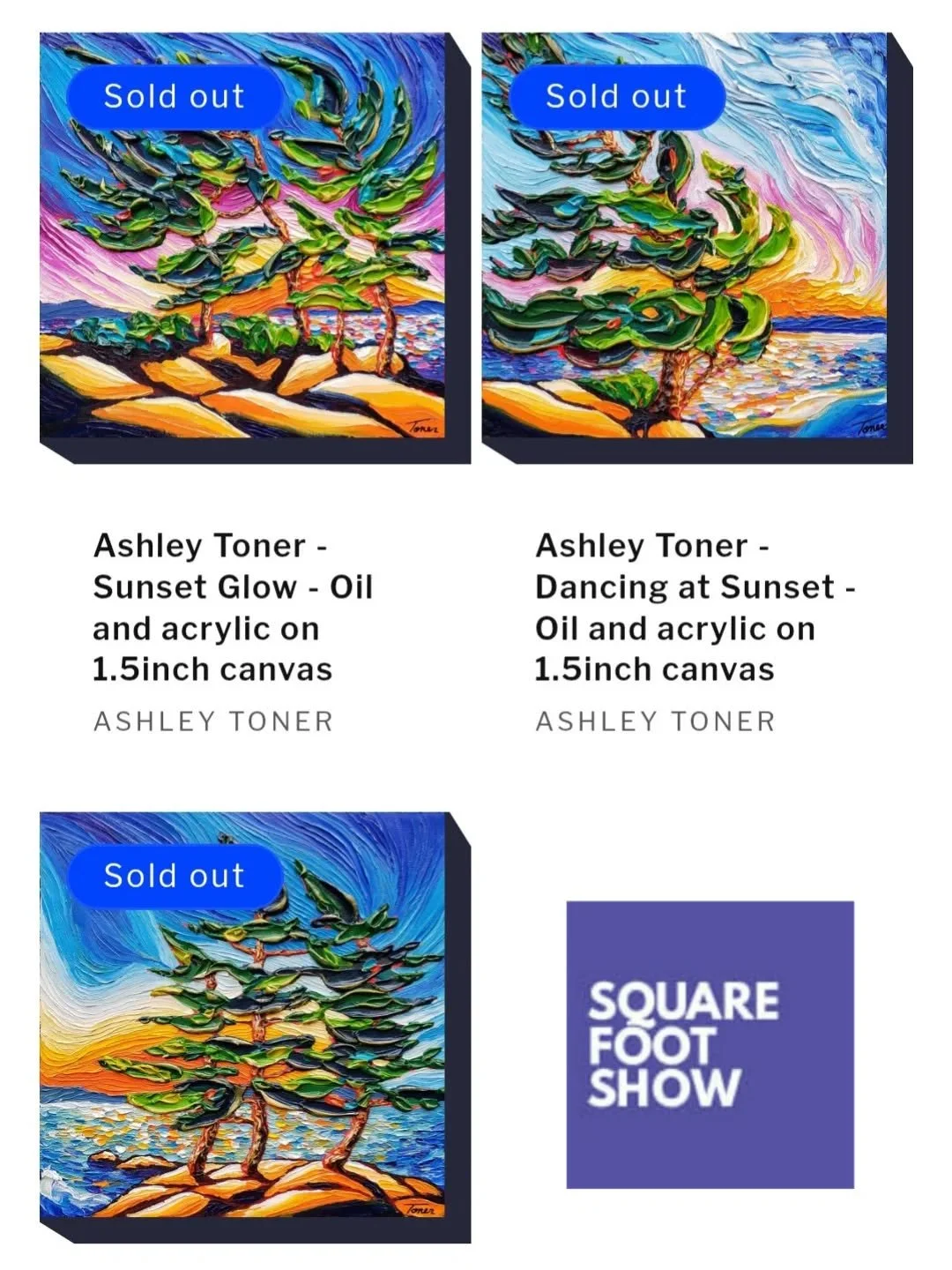 SOLD OUT! Thank you to @squarefootshow and to my new collectors and supporters! It means the world to me that you love my work and welcome it into your homes🙏💙

It is an honour to be the headliner for such an incredible art show and I can't wait to