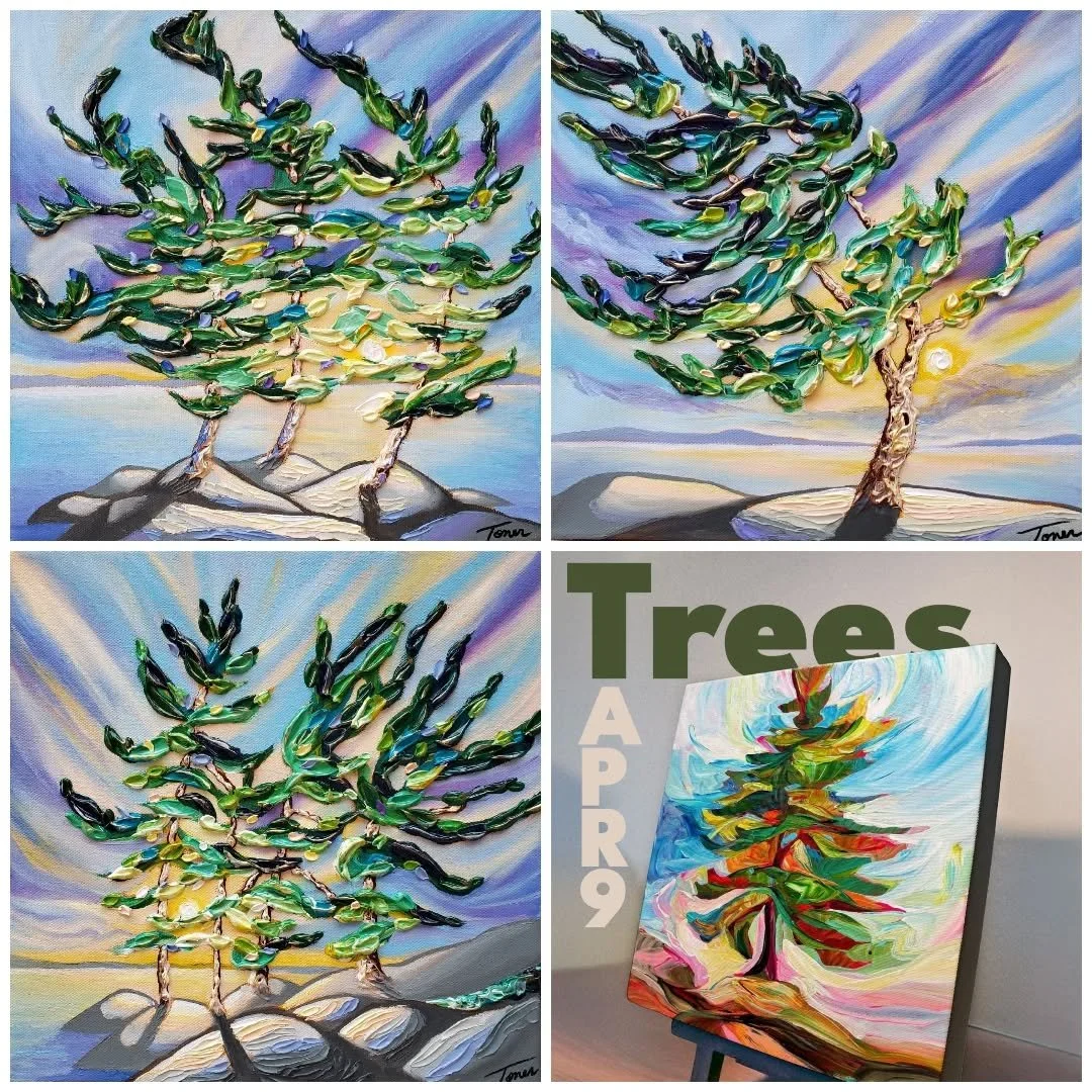 Tonight ✨

The @squarefootshow opens at 8pm EST, and I&rsquo;m so excited to share these three new pieces with you.

Rooted in the quiet power of Northern Canada, where windswept shorelines, resilient pines, and endless skies hold both strength and b