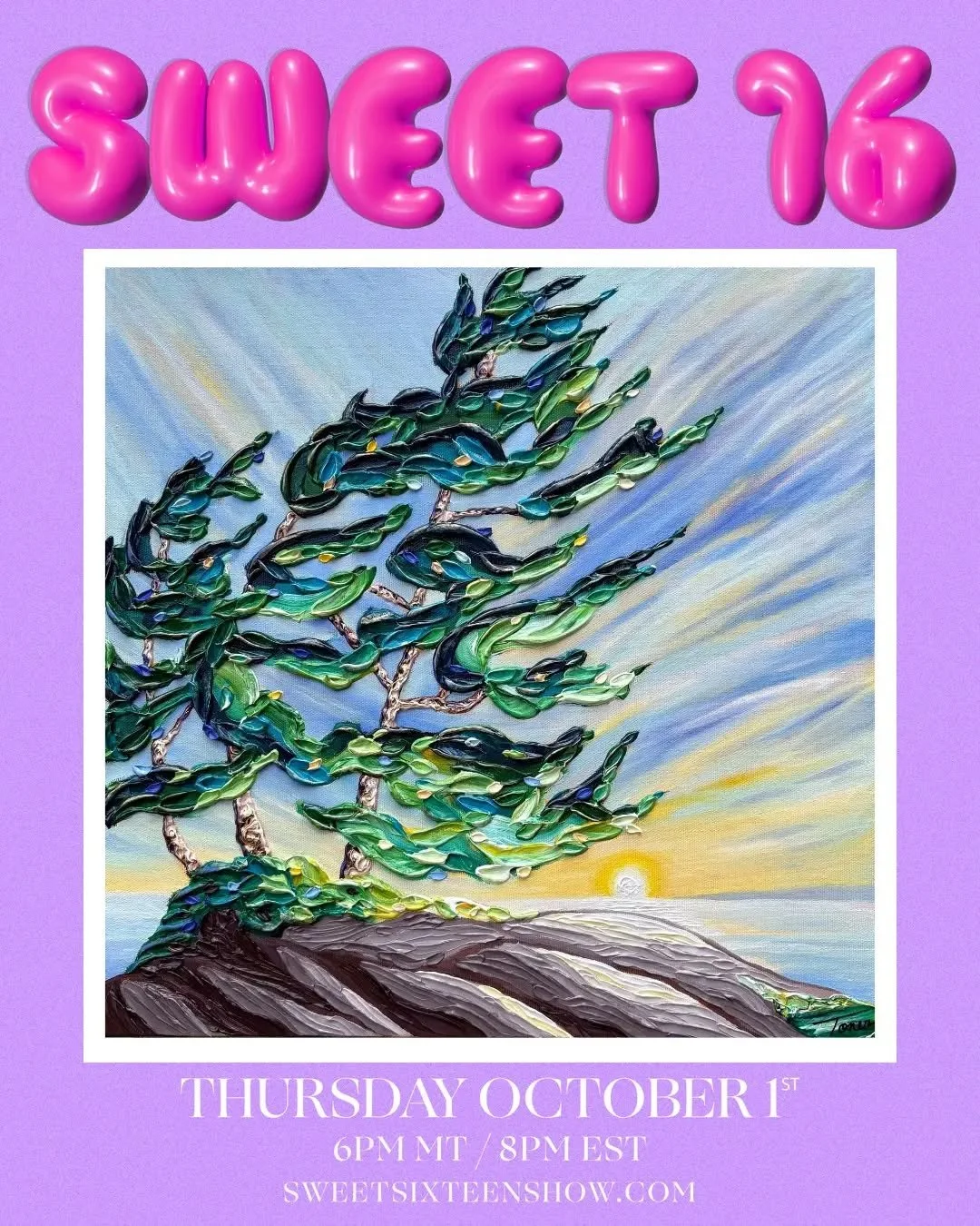 'Savour the Moment' is my first new painting available in the @sweetsixteenshow opening online Oct 1st, 8pm EST!

I am excited and honoured to be in this show with so many incredible artists. Check out the details online: sweetsixteenshow.com

...and