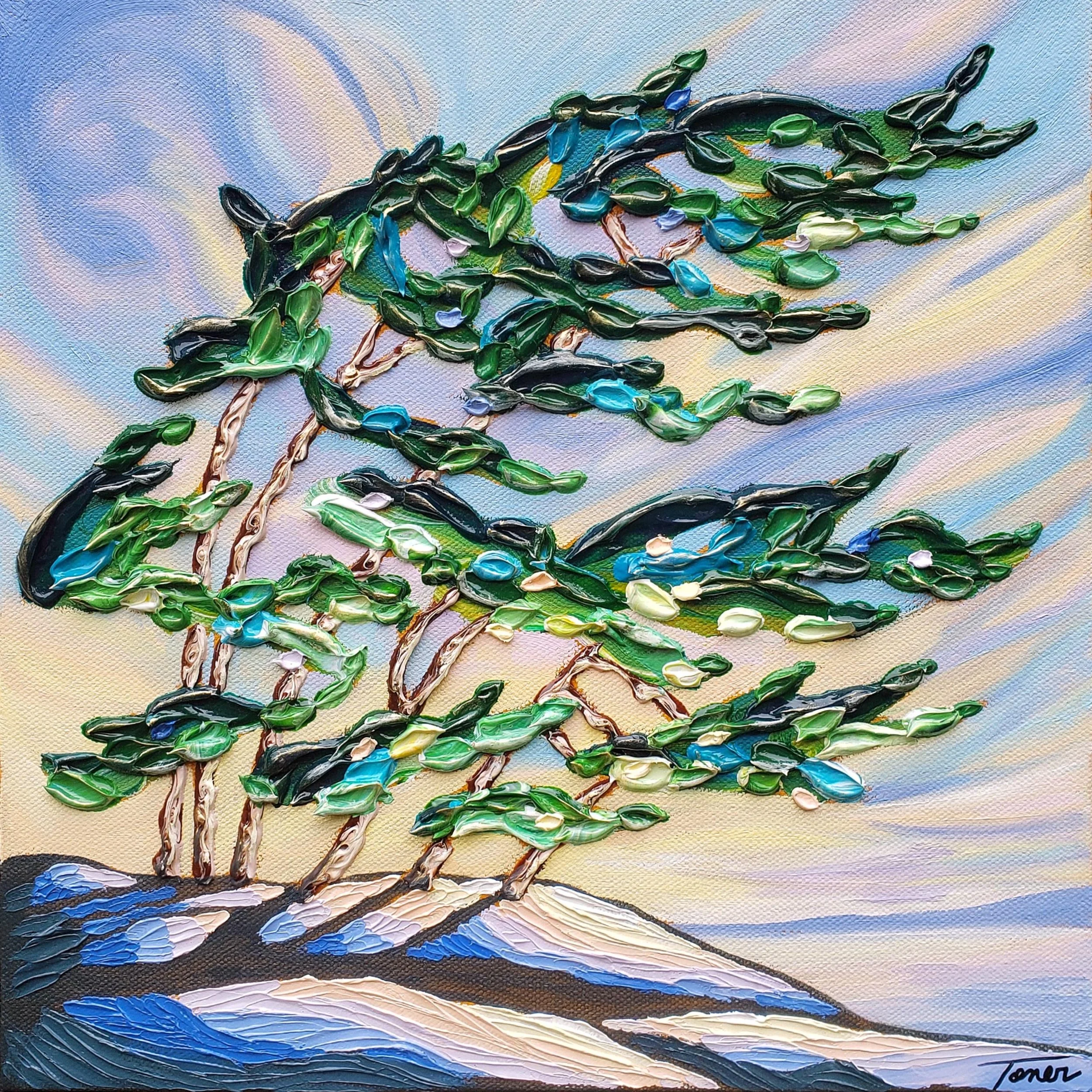 Positive Energy - 12 x 12" - Oil and acrylic on canvas - Available
