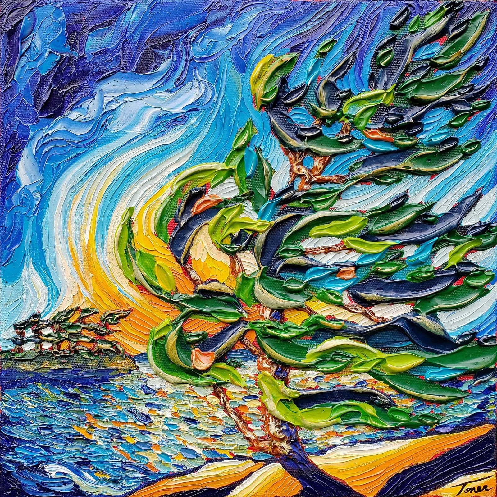 Ashley Toner_Sunset Serenity_Oil and acrylic on 1.5in canvas.jpeg