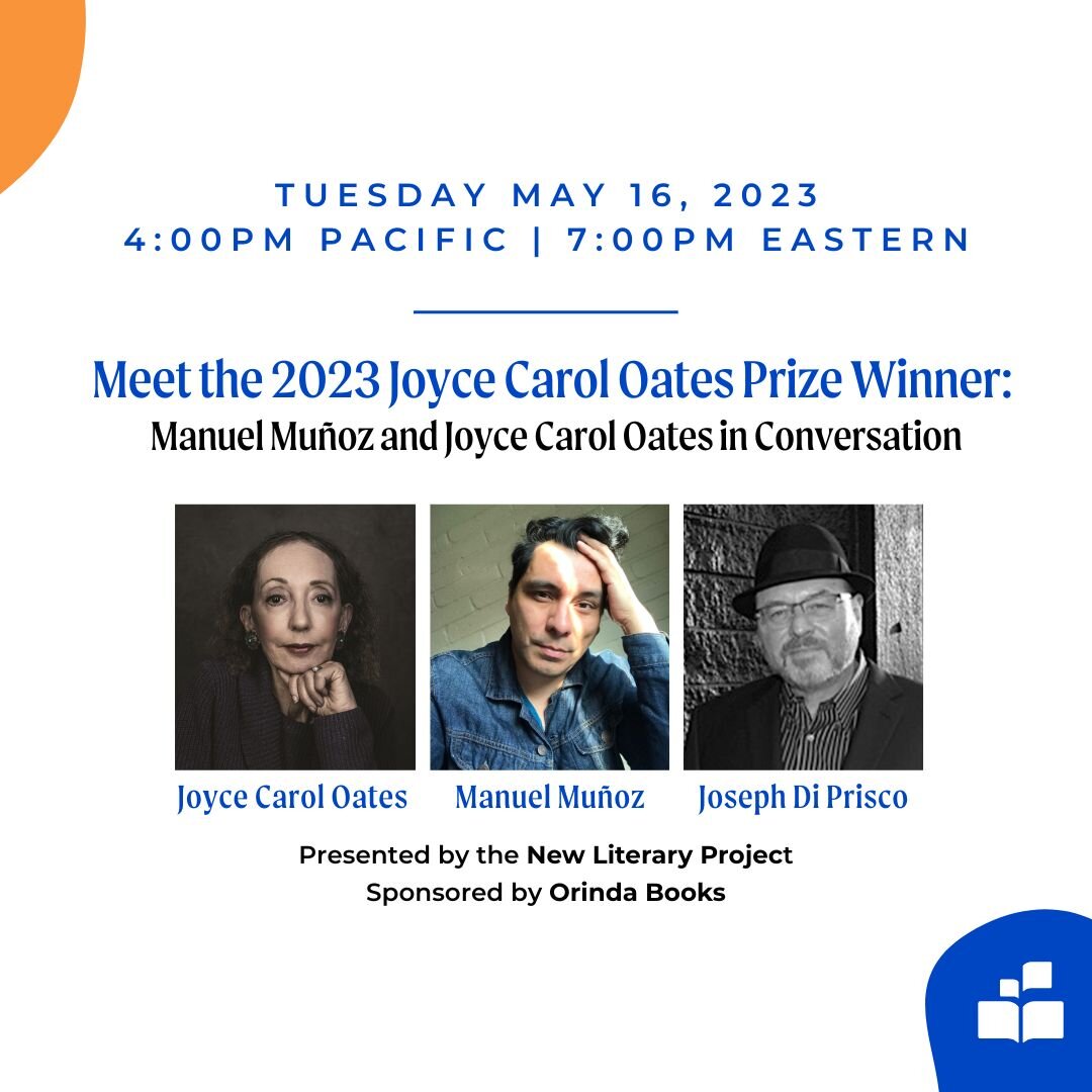 Following Manuel Mu&ntilde;oz's success, New Literary Project invites you to celebrate with us on Wednesday, May 16th at 4PM PT. @el_zigzagger and @joycecaroloates3146  will be in conversation, moderated by our Chair @jdiprisco.

This event is gracio