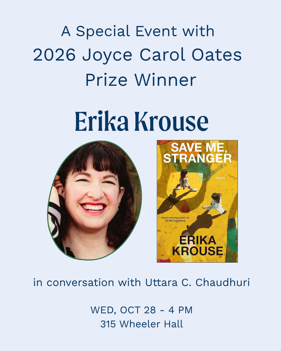 Erika Krouse in conversation with Uttara C. Chaudhuri
