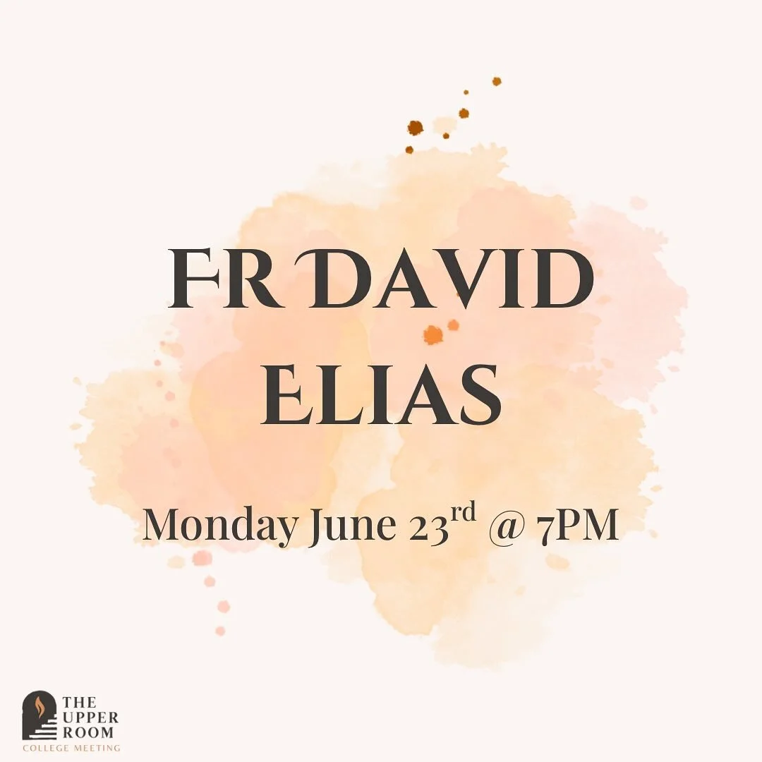 Meeting tonight with Abouna David - see you at 7pm!