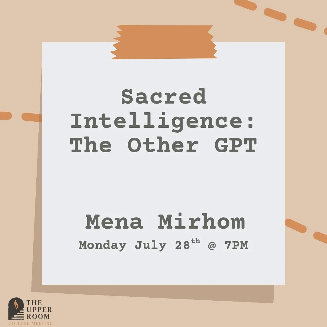 Mena Mirhom tonight! Stick around for food and fellowship after 💕