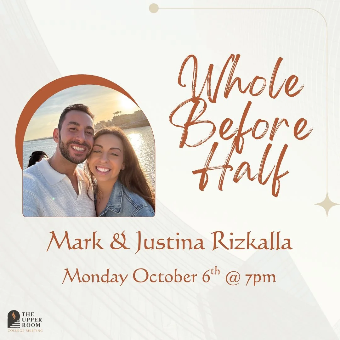 Meeting tonight with a real married couple - Mark and Justina! 
See you at 7pm 💕