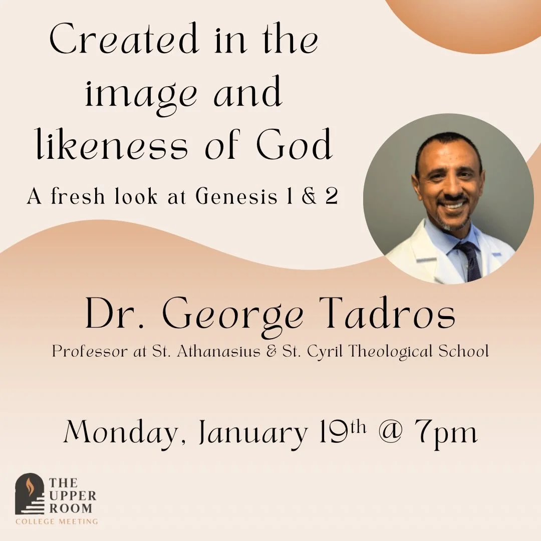 Happy Monday! Tonight we&rsquo;re joined by Dr George Tadros as we discuss Genesis 1&amp;2. You won&rsquo;t want to miss it!