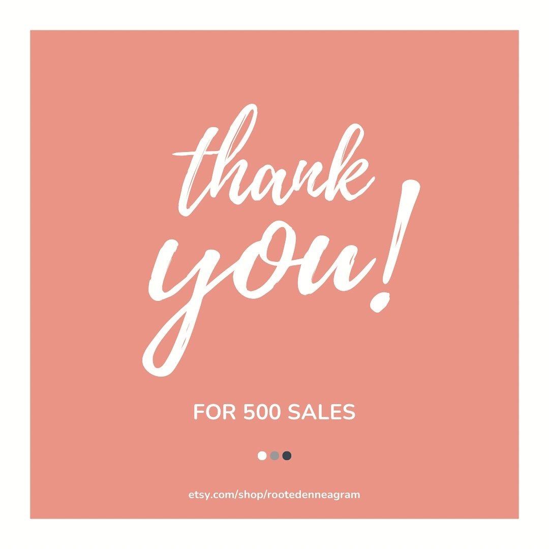 Yesterday was my 500th sale on my Etsy shop 🥳 I started this shop alongside coaching, to share my love of the Enneagram with others and as a creative outlet. I&rsquo;m proud to be a Star seller and continue creating for others who love the Enneagram
