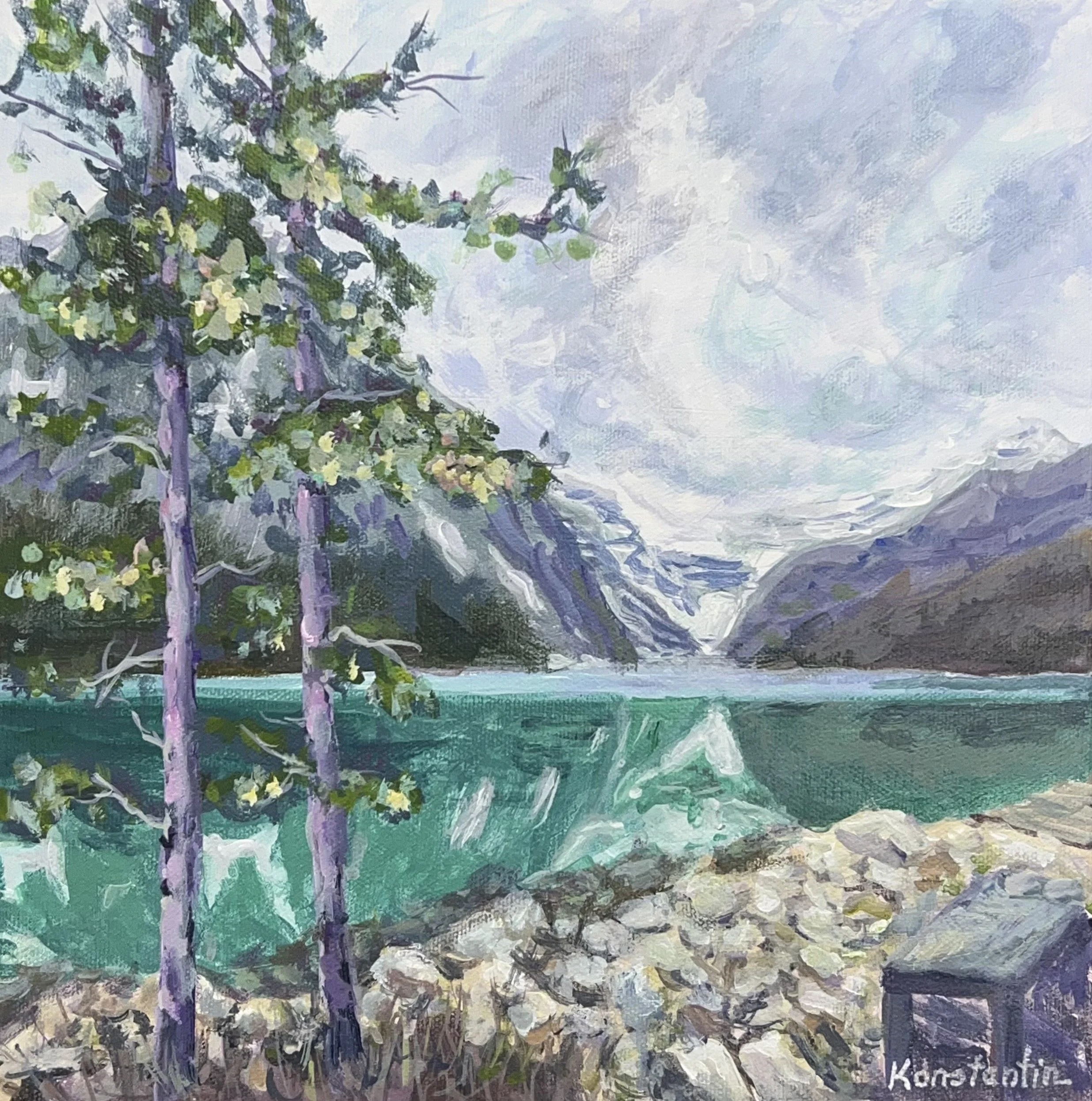 A viewpoint at Lake Louise