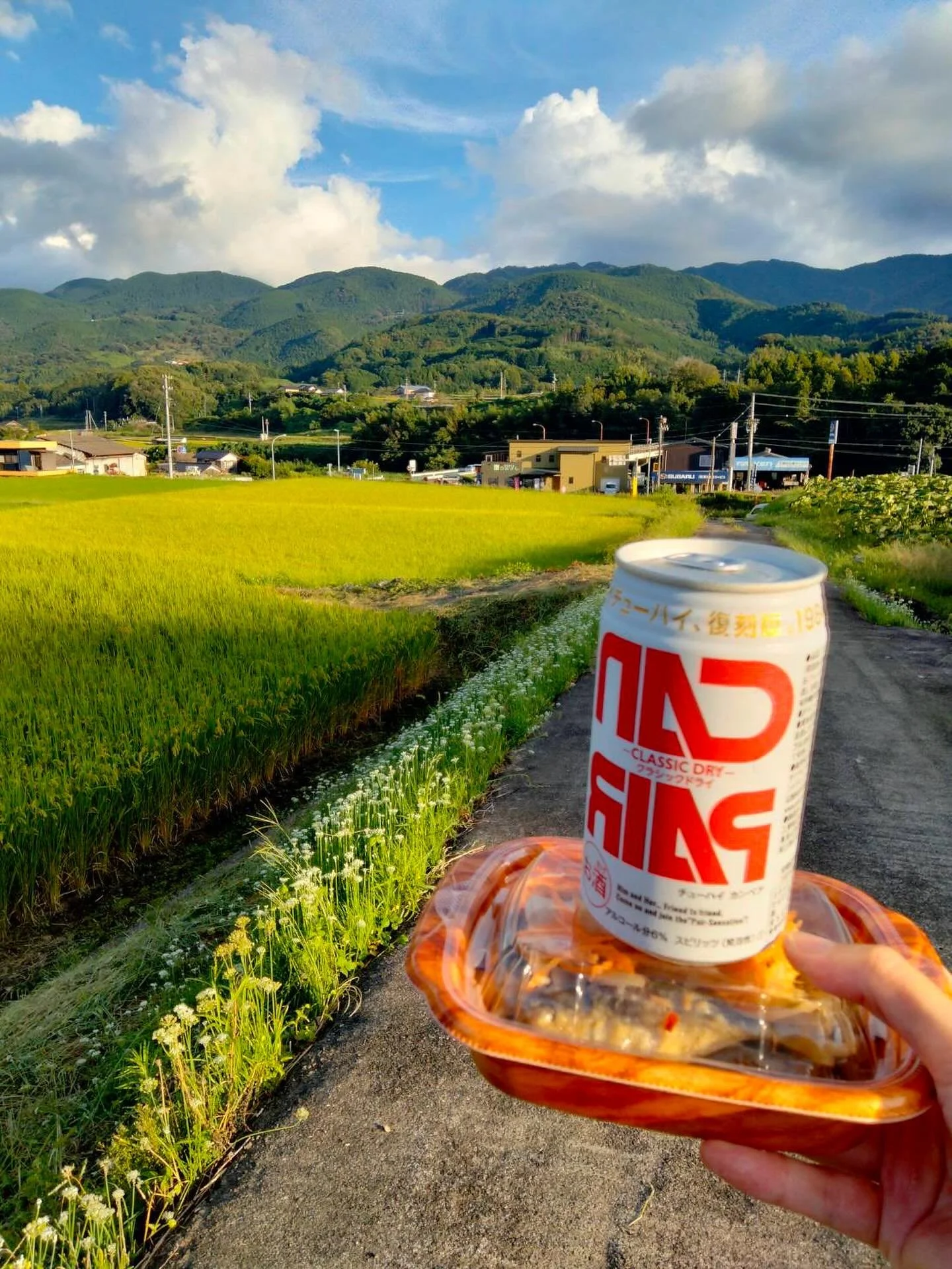 ひとり、野村で晩酌タイム&hellip;✨

どこで飲んでも、何を食べてもおいしい！　byアール

愛媛は西予、麦みそが定番。ふわっとした香りと甘さ、塩分控えめなのが特徴です。
麦みそLOVEなお国柄もあって、お料理も甘めで塩分控えめ（しかも安い！）。
スッキリしたお酒がよく合います🤤

この日はentohouse御用達〚よりどころ・うおよし〛（@yoridokoro.uoyoshi）さんで、南蛮漬けと広島のチューハイ・カンペアを購入。
ご飯もお酒も進む、大満足なおひとりさま晩酌になりました?