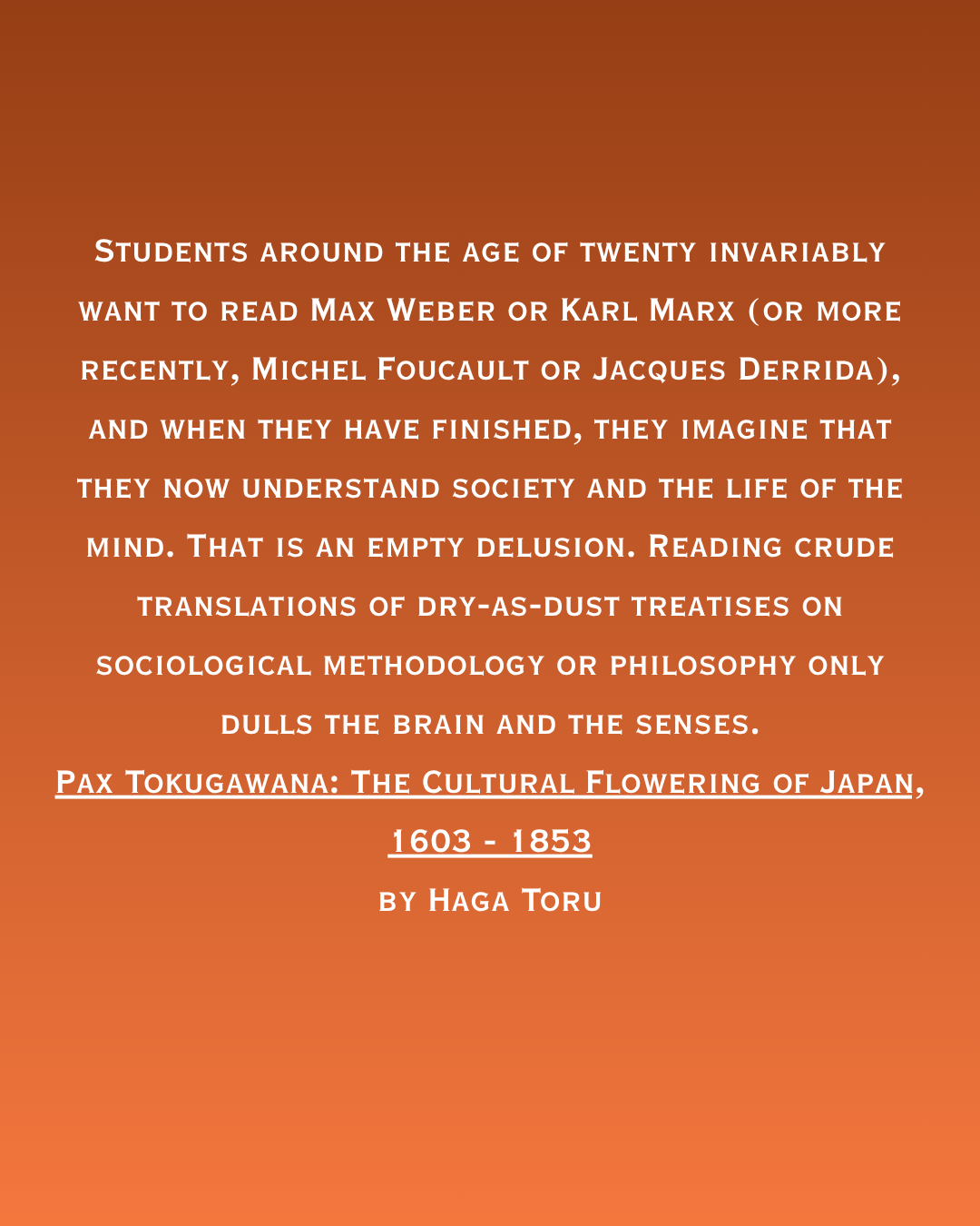 Pax Tokugawana: The Cultural Flowering of Japan, 1603-1853